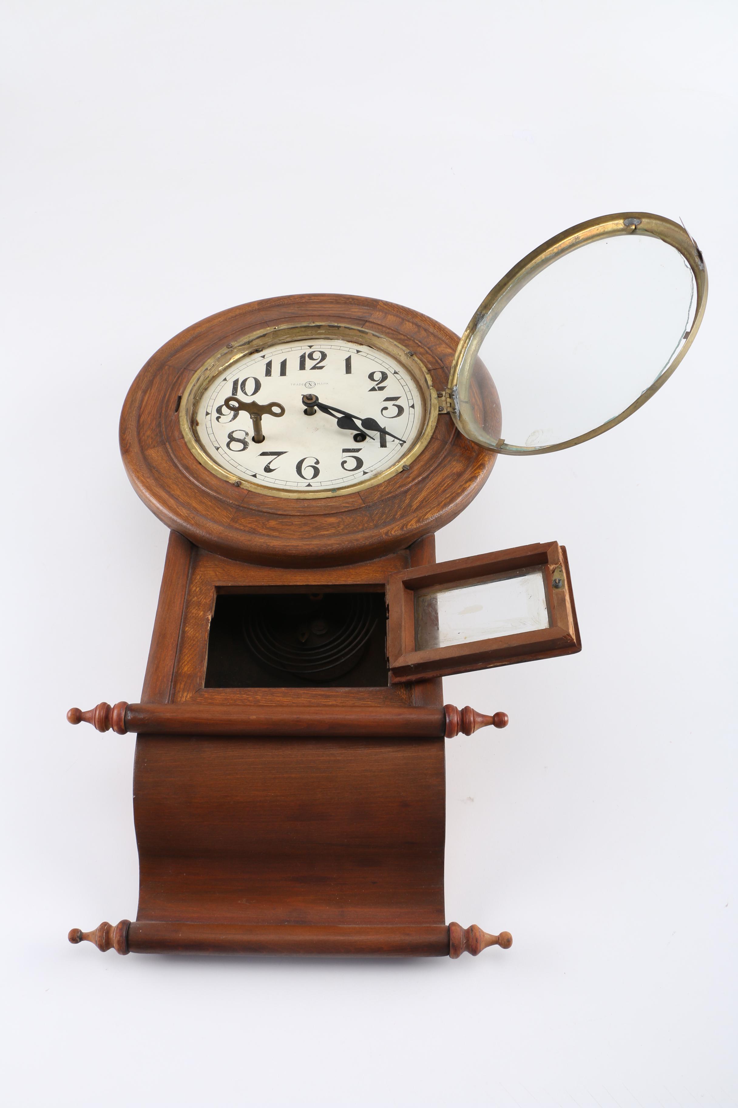 Vintage Oak Wall Clock