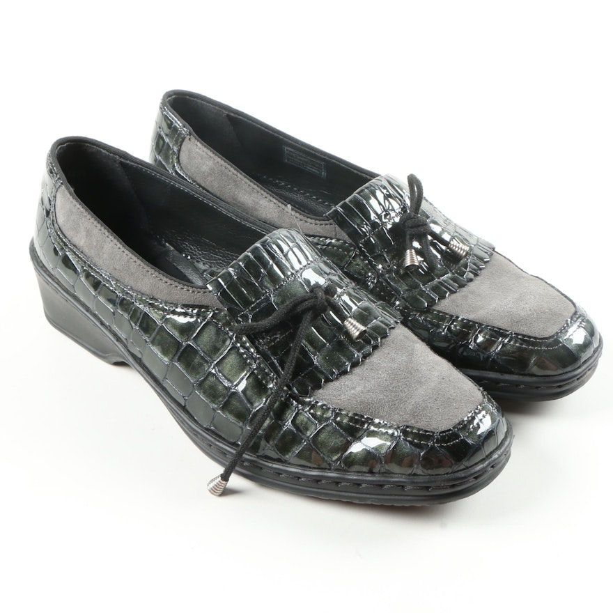 Women's Ara Black Leather Rachel Loafers