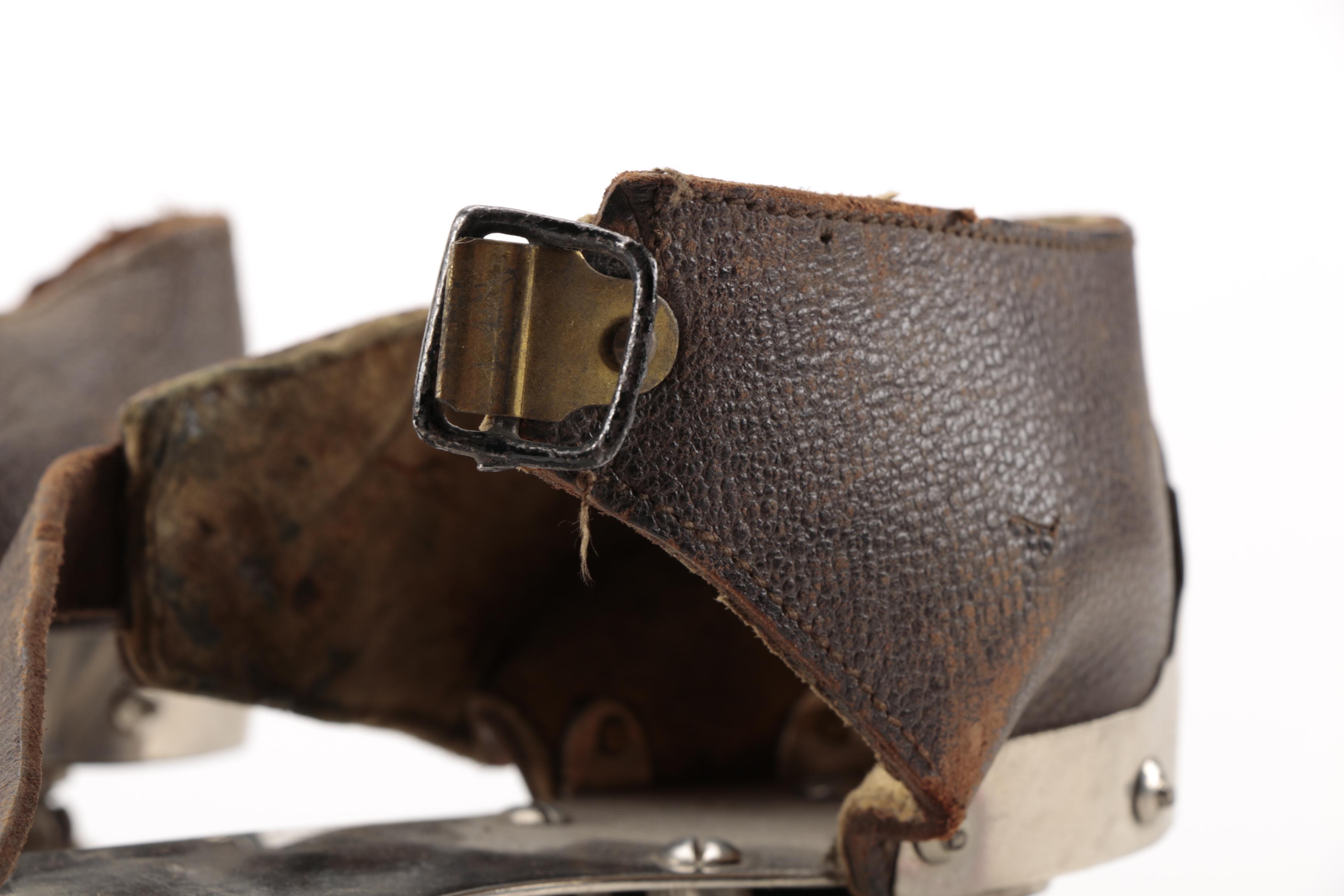 Vintage Metal Roller Skates in Case