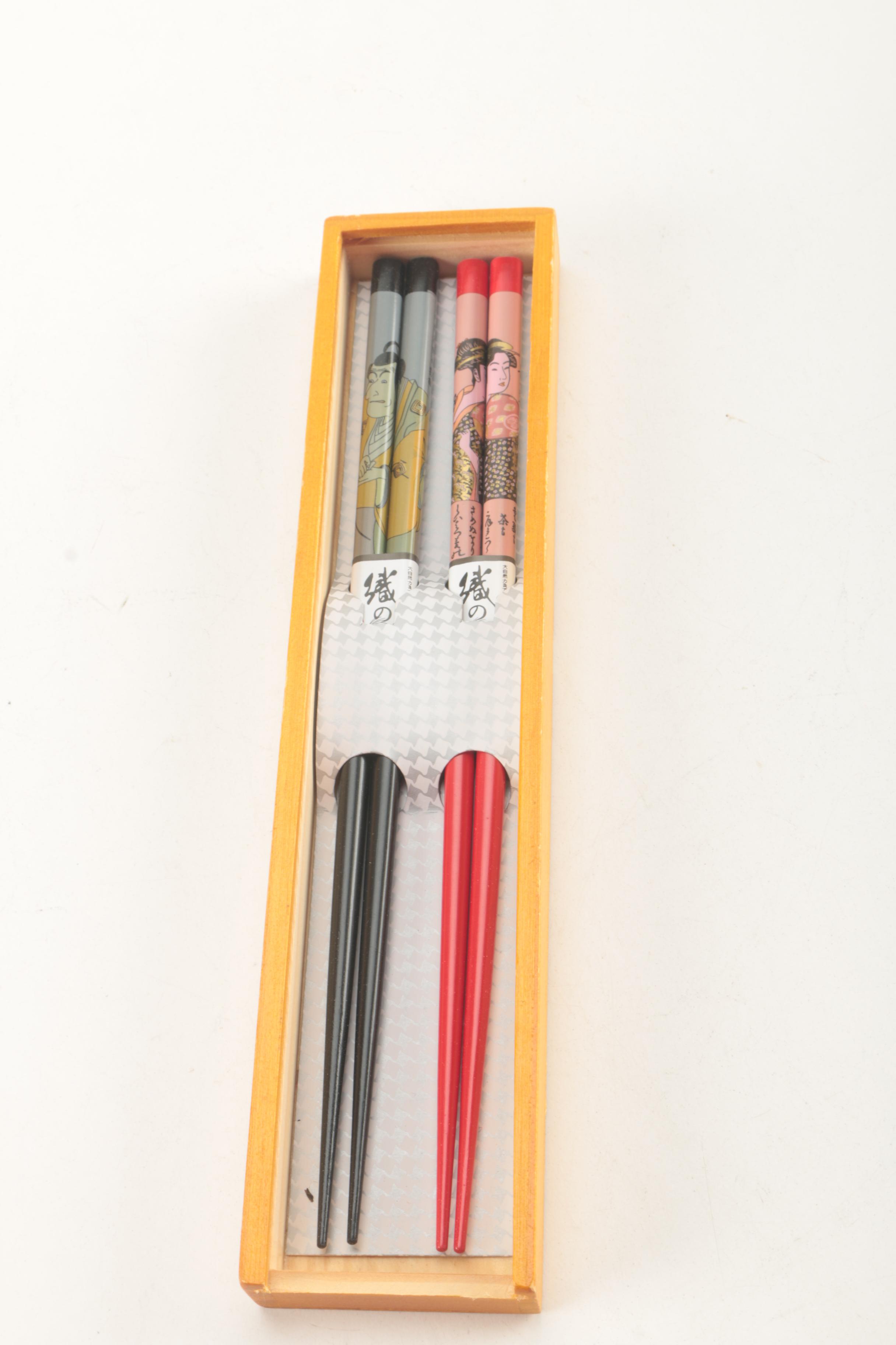 Ukiyo-E Style Japanese Chopsticks