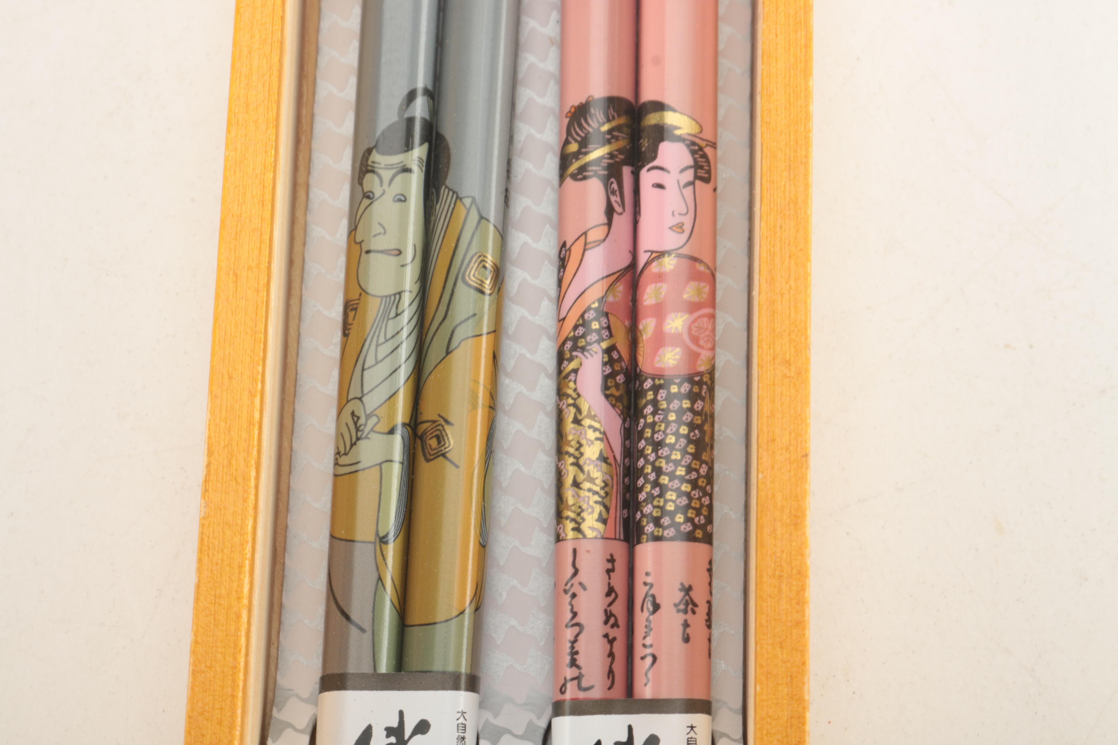Ukiyo-E Style Japanese Chopsticks