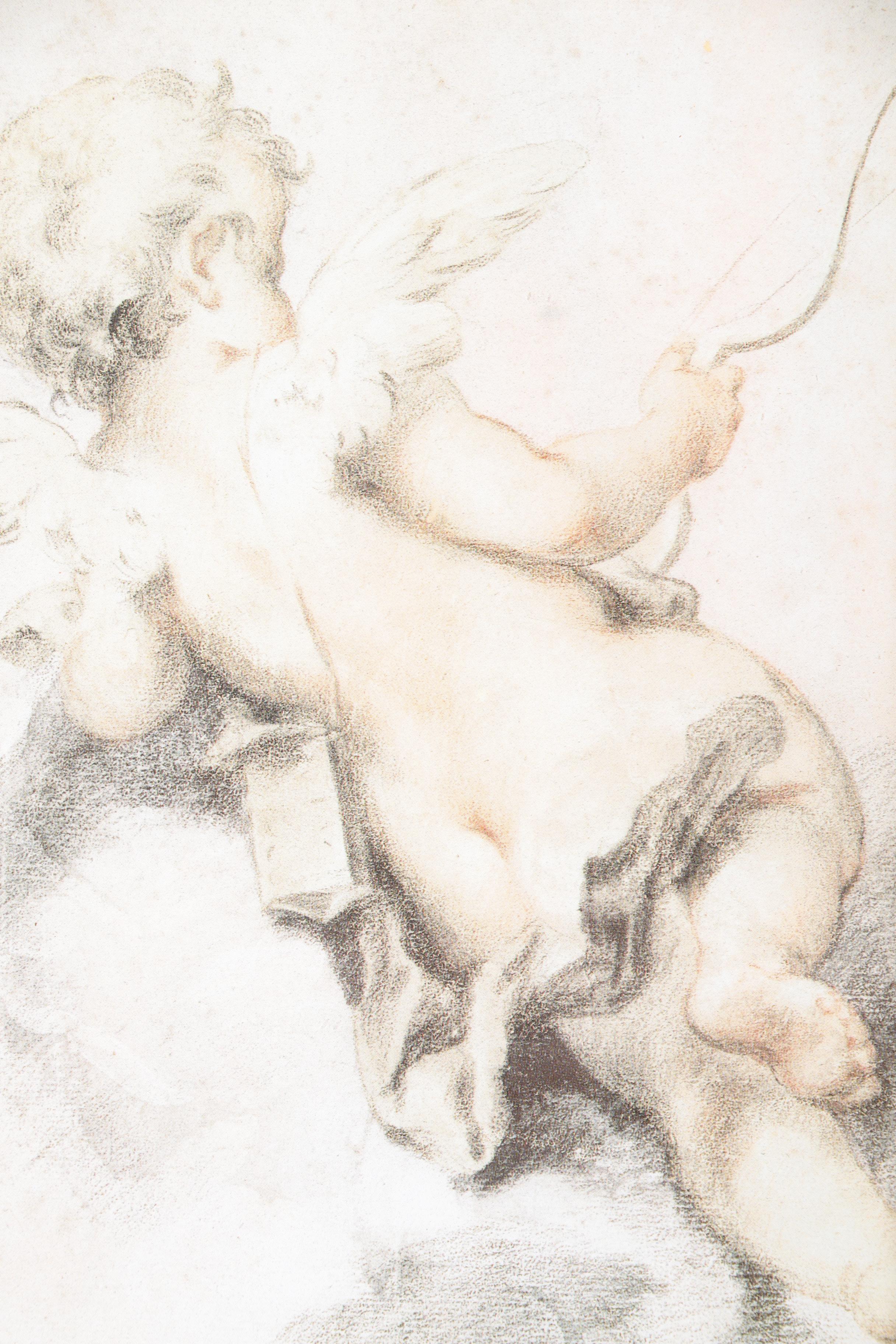 Offset Lithograph After Rosalba Carriera "Cupid Lying on the Clouds"