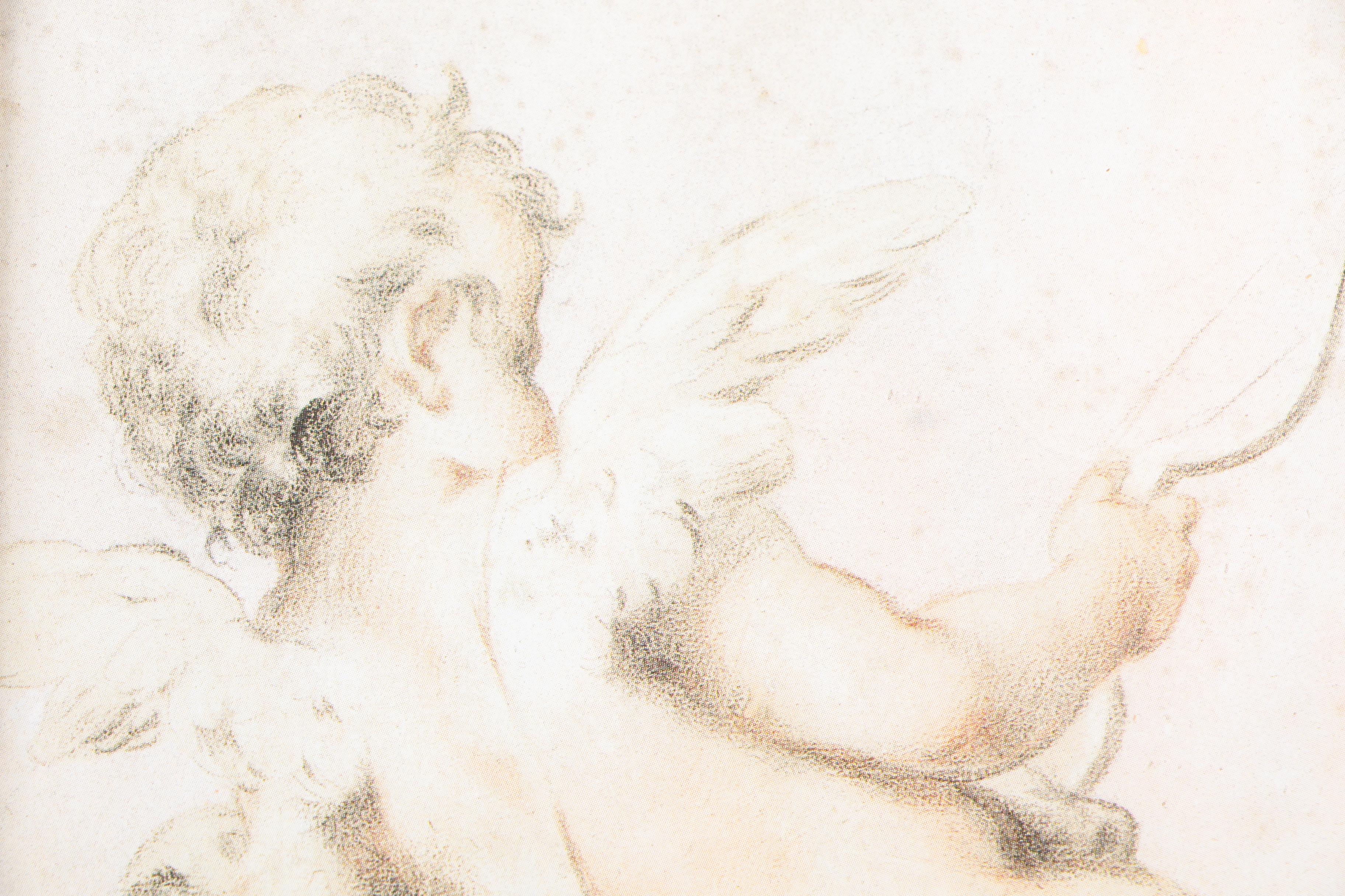Offset Lithograph After Rosalba Carriera "Cupid Lying on the Clouds"