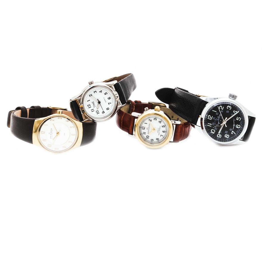 Group of Leather Wristwatches Featuring Anne Klein
