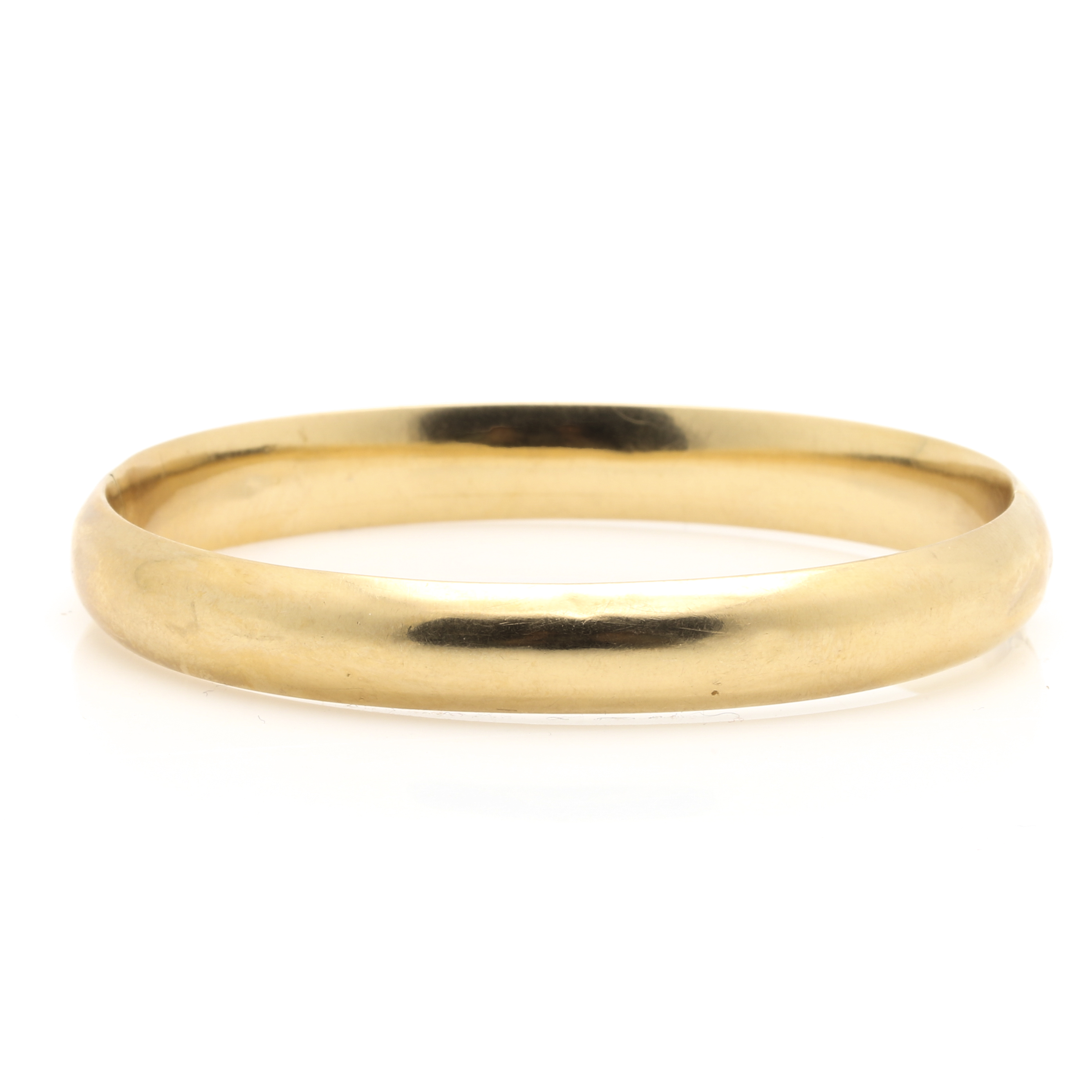 Krementz 14K Yellow Gold Hinged Bangle Bracelet