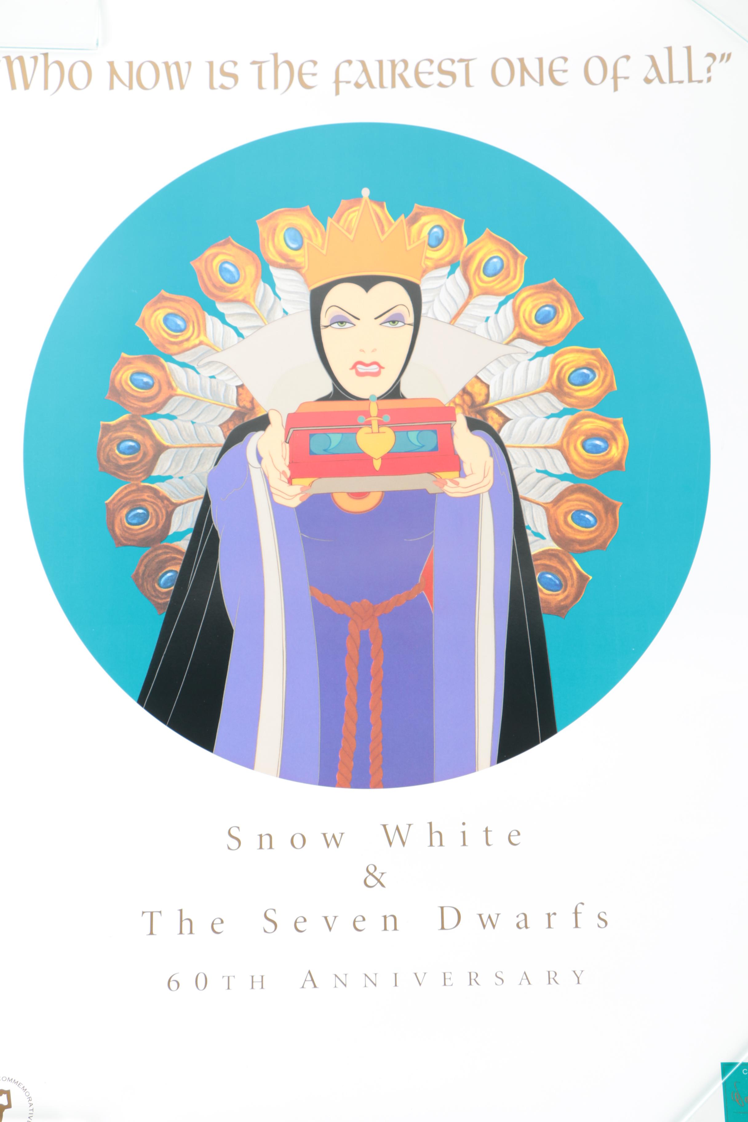 Walt Disney Classics Collection Offset Lithograph "Snow White" 60th Anniversary Poster