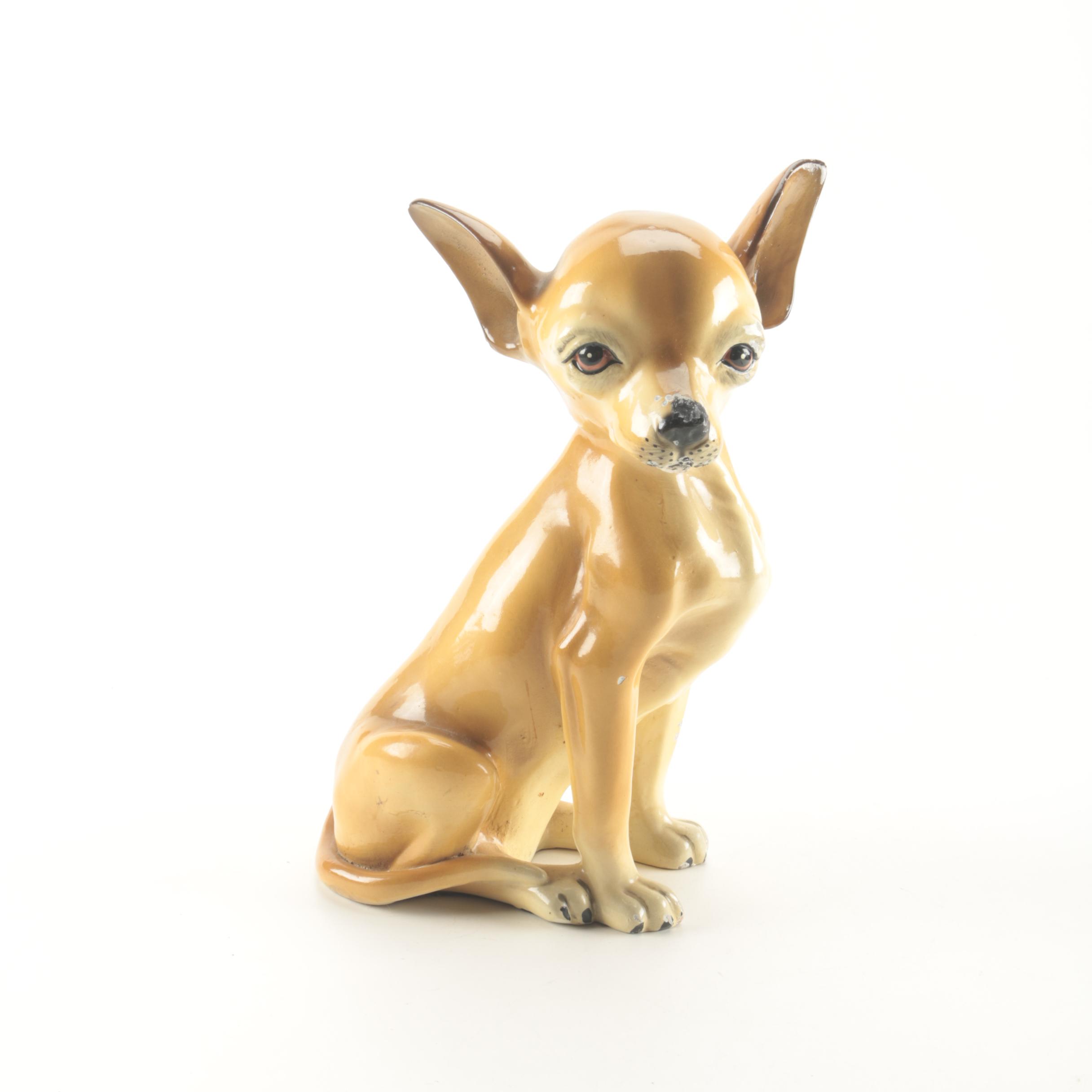 Vintage Marwal Style Chihuahua Statue