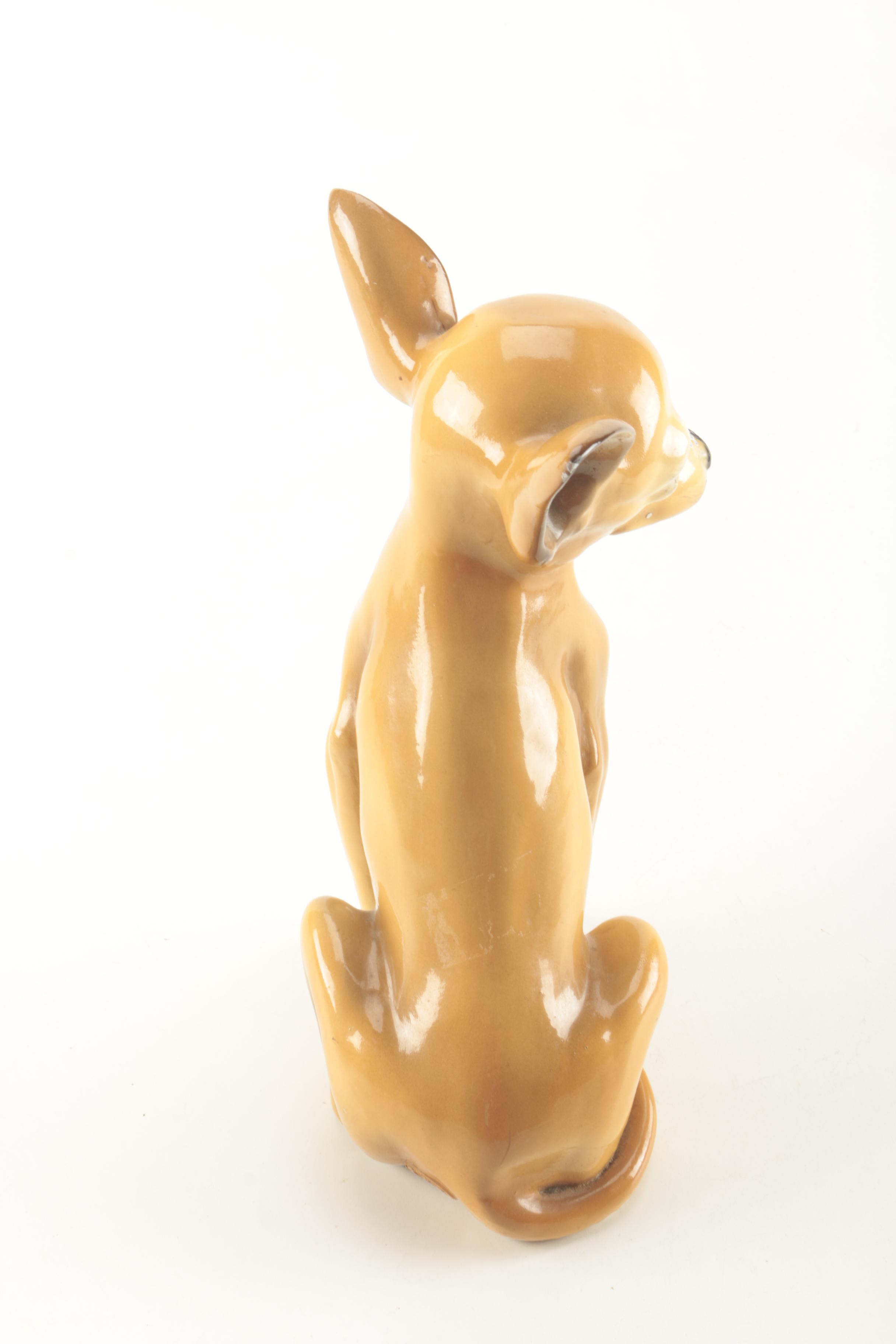 Vintage Marwal Style Chihuahua Statue
