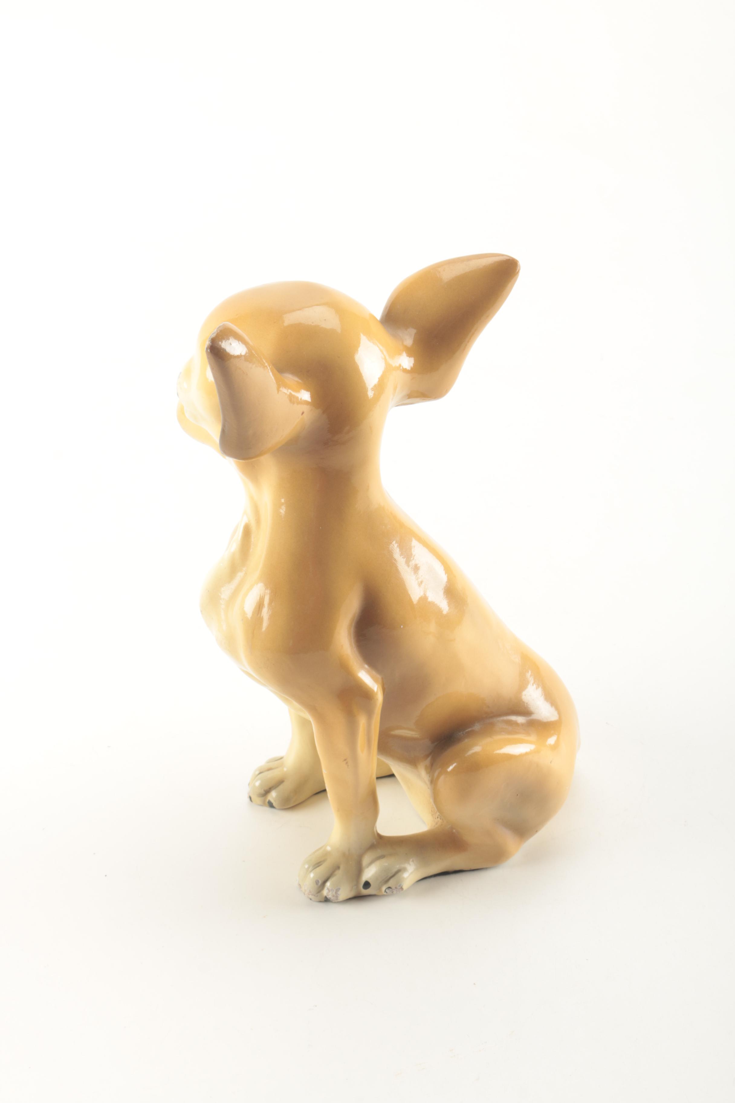 Vintage Marwal Style Chihuahua Statue