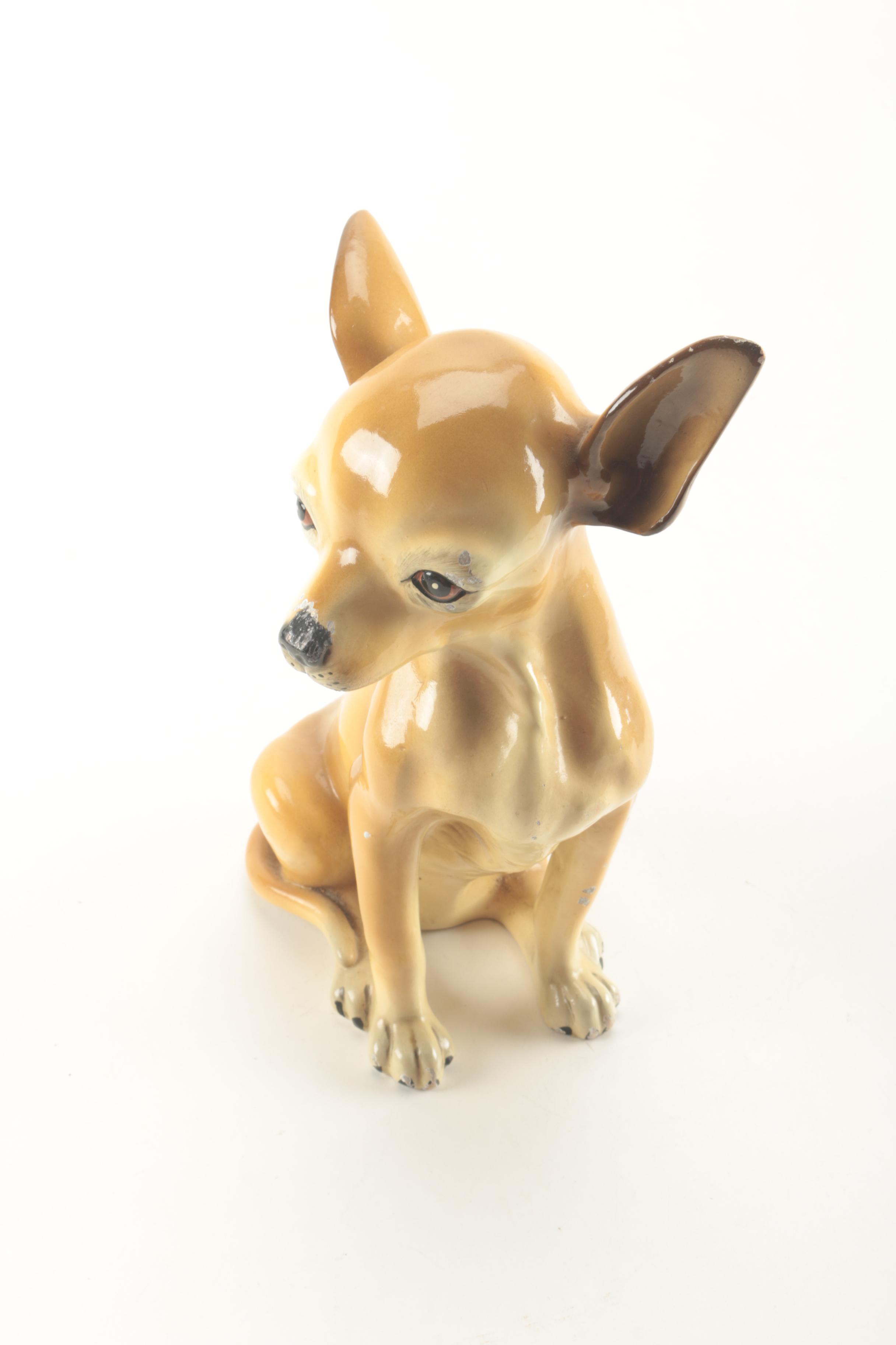 Vintage Marwal Style Chihuahua Statue