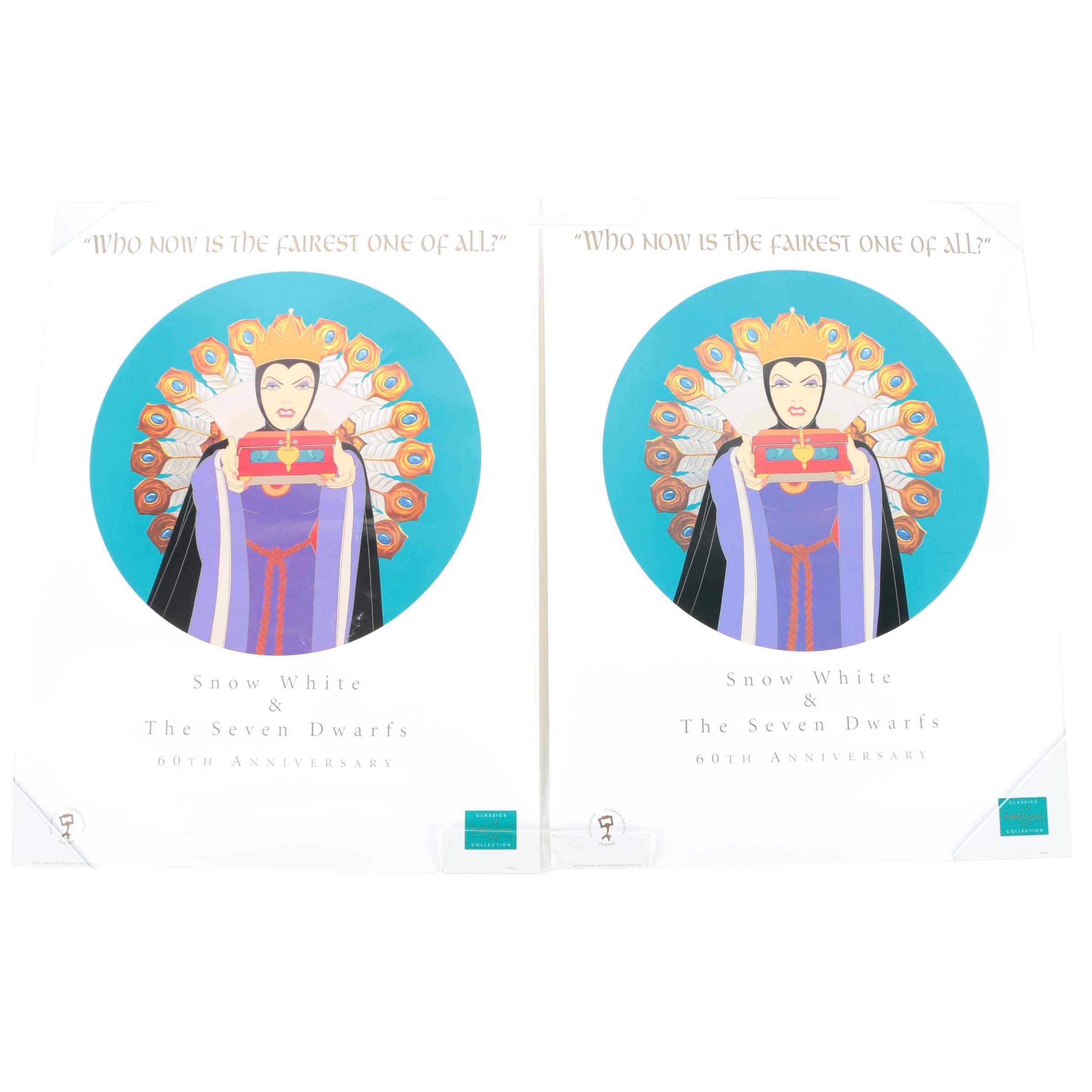 Walt Disney Classics Collection Offset Lithograph "Snow White" 60th Anniversary Poster