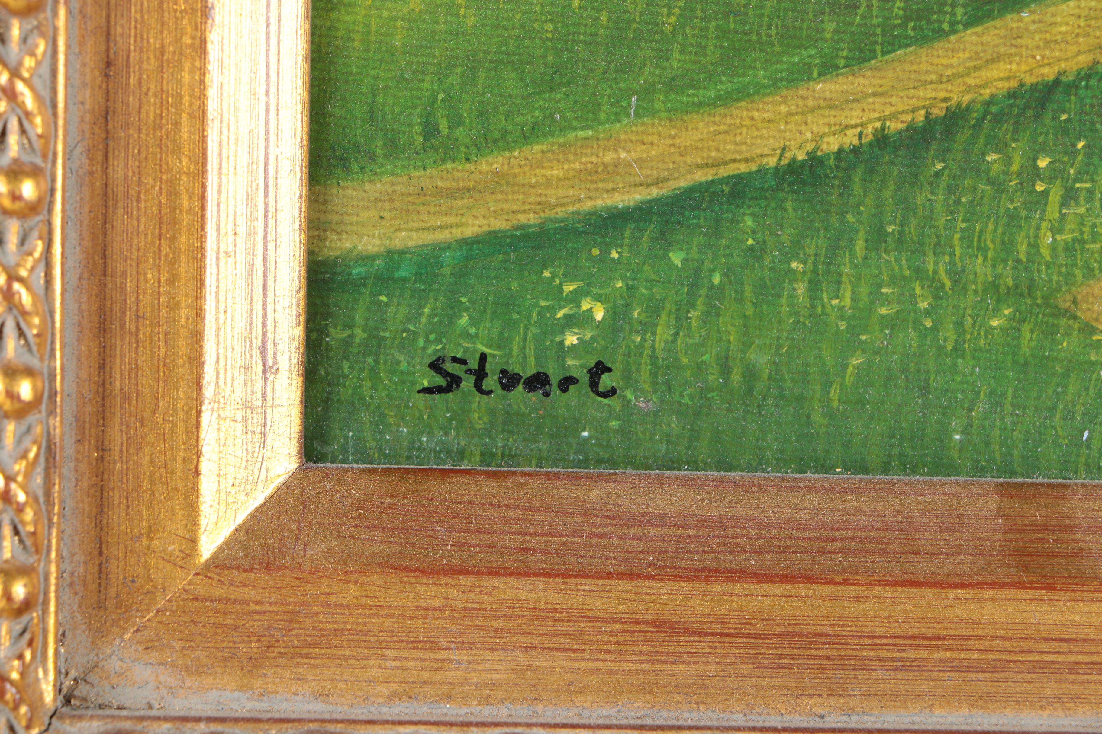 Stuart Oil on Canvas of Pastoral Landscape