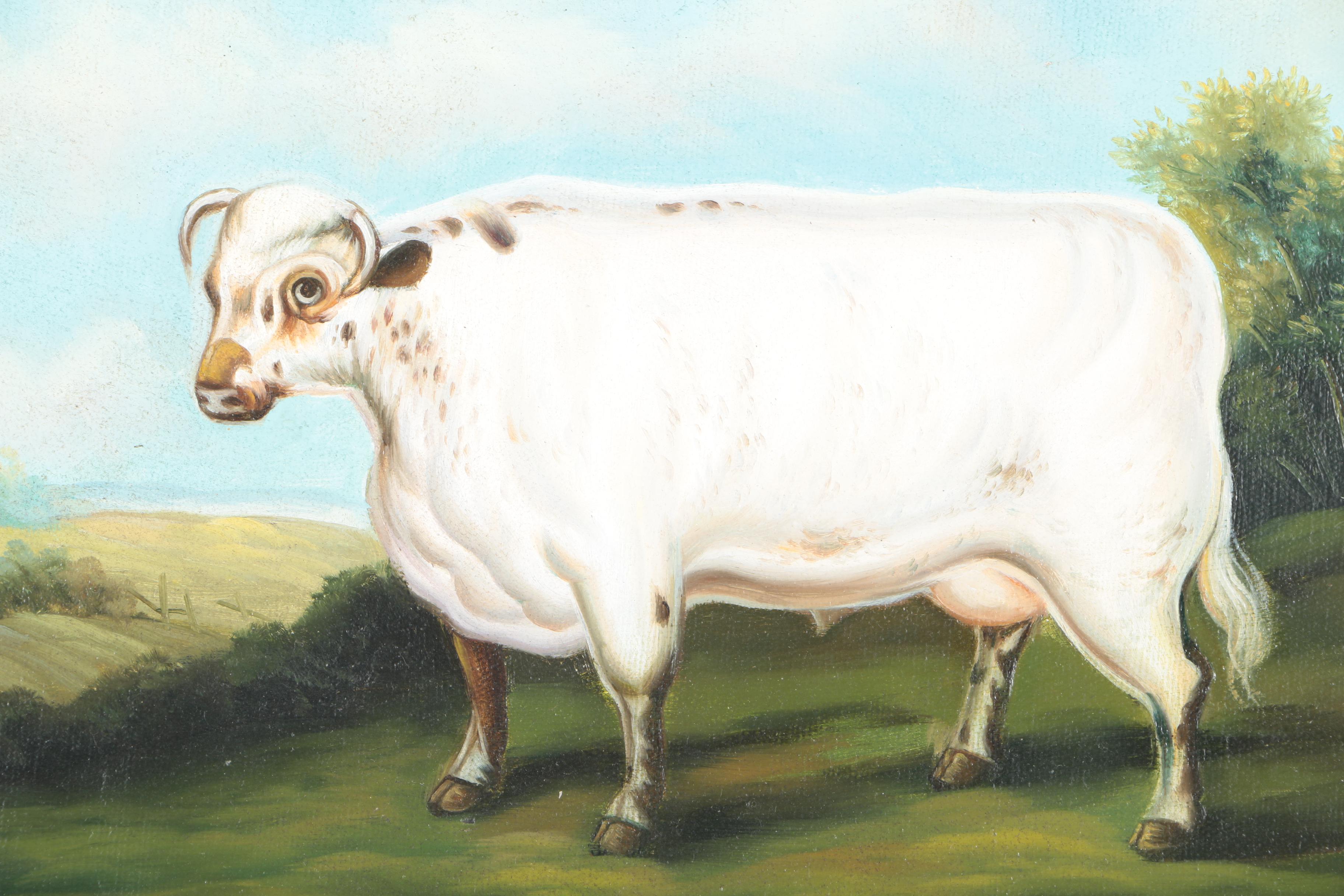 Van Webber Original Oil Painting on Canvas of a Cow