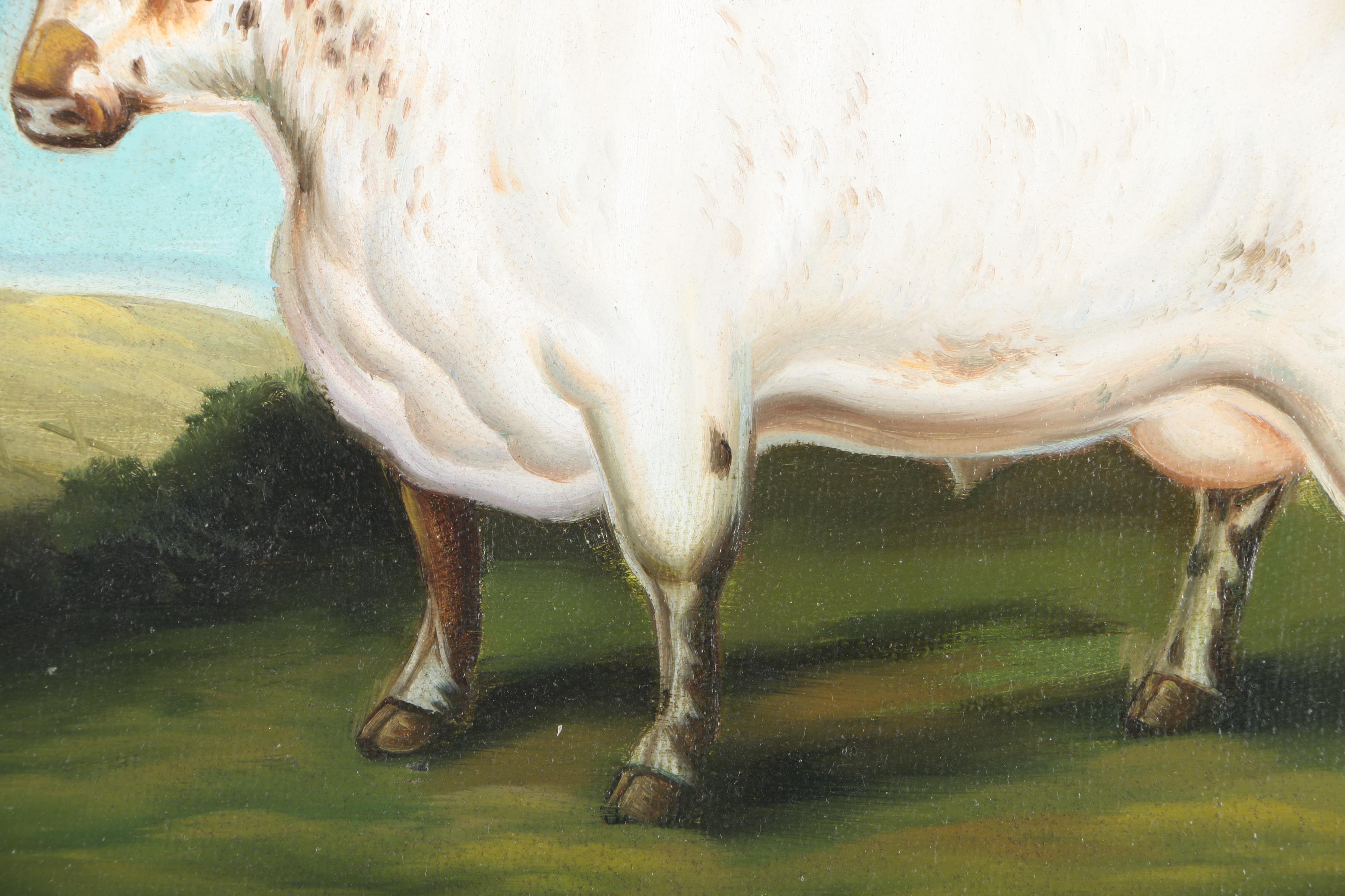 Van Webber Original Oil Painting on Canvas of a Cow