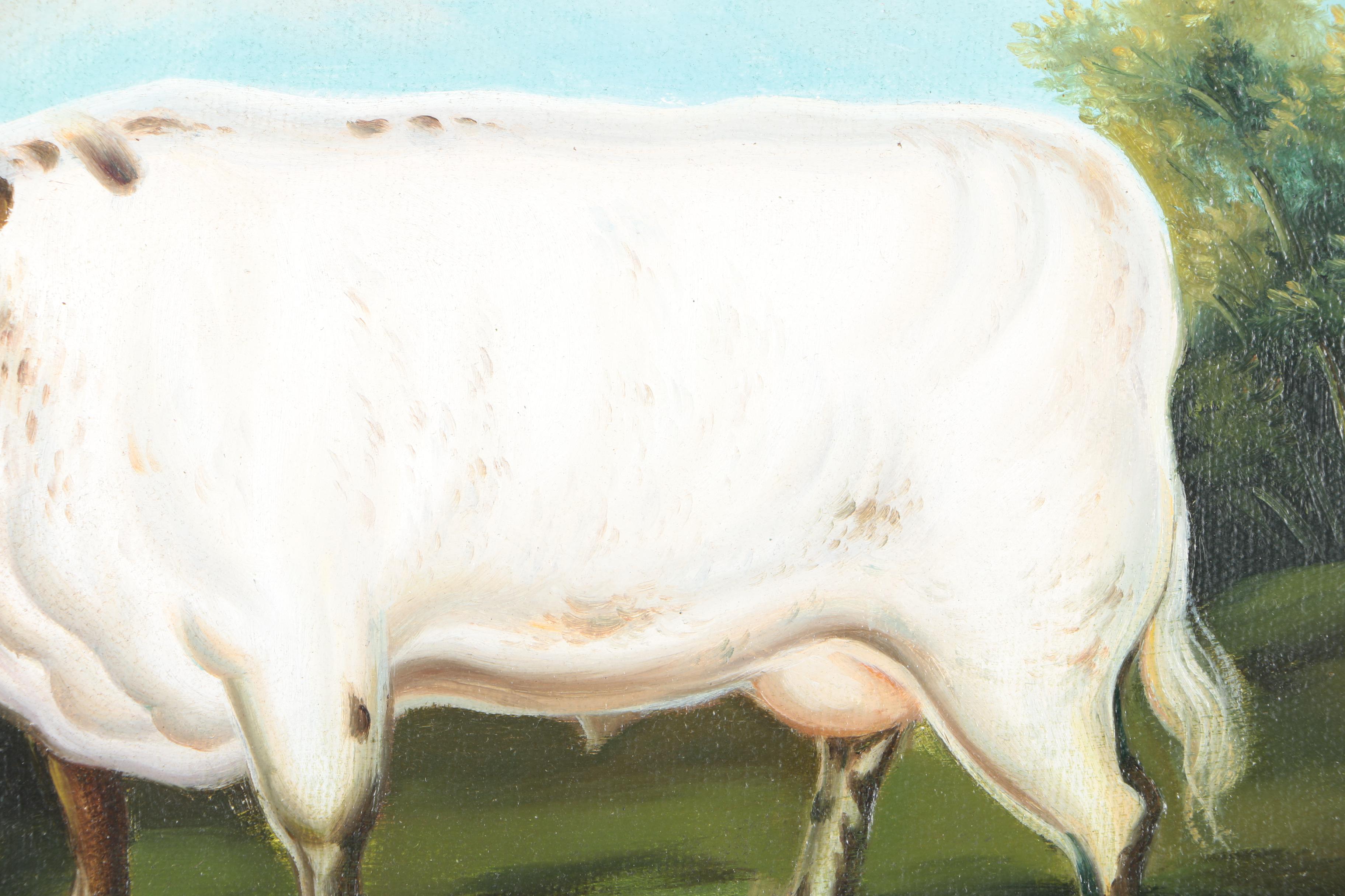 Van Webber Original Oil Painting on Canvas of a Cow