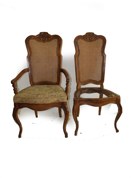 Drexel Heritage French Provincial Style Cane Back Dining Chairs