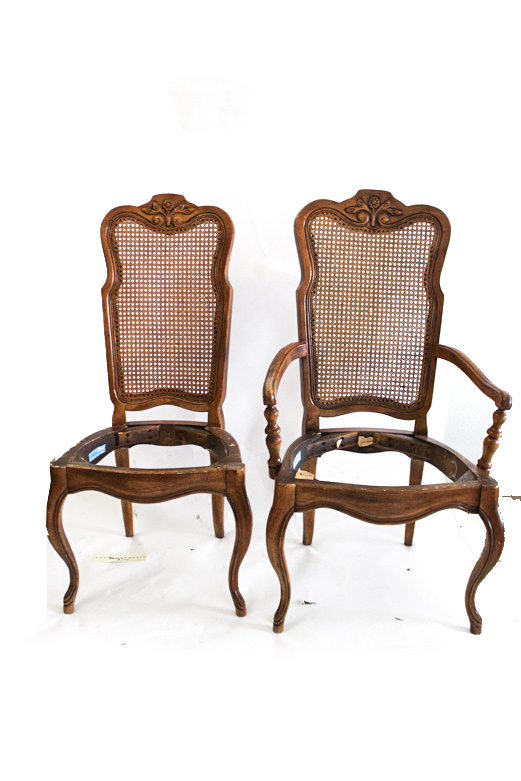 Drexel Heritage French Provincial Style Cane Back Dining Chairs