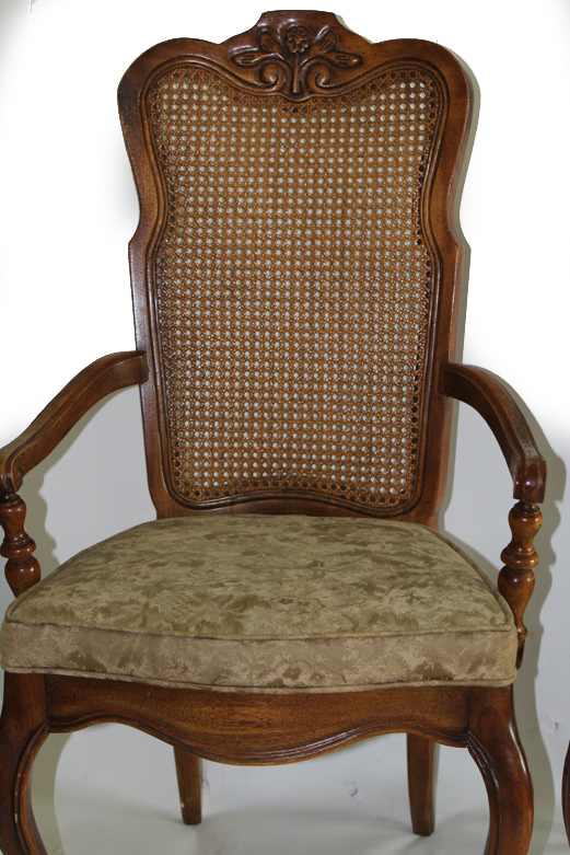 Drexel Heritage French Provincial Style Cane Back Dining Chairs