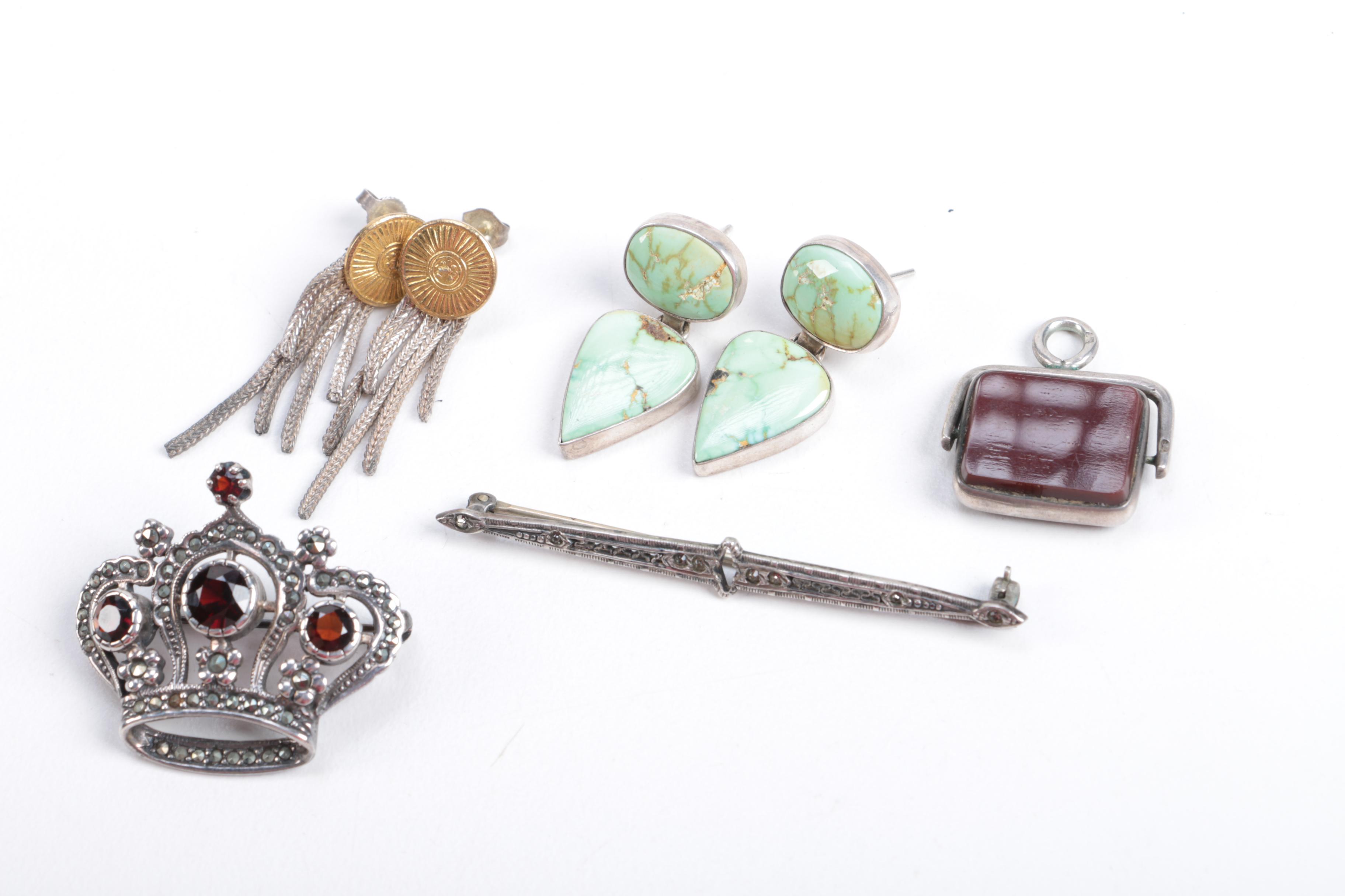 Sterling Silver Jewelry Including Gemstones