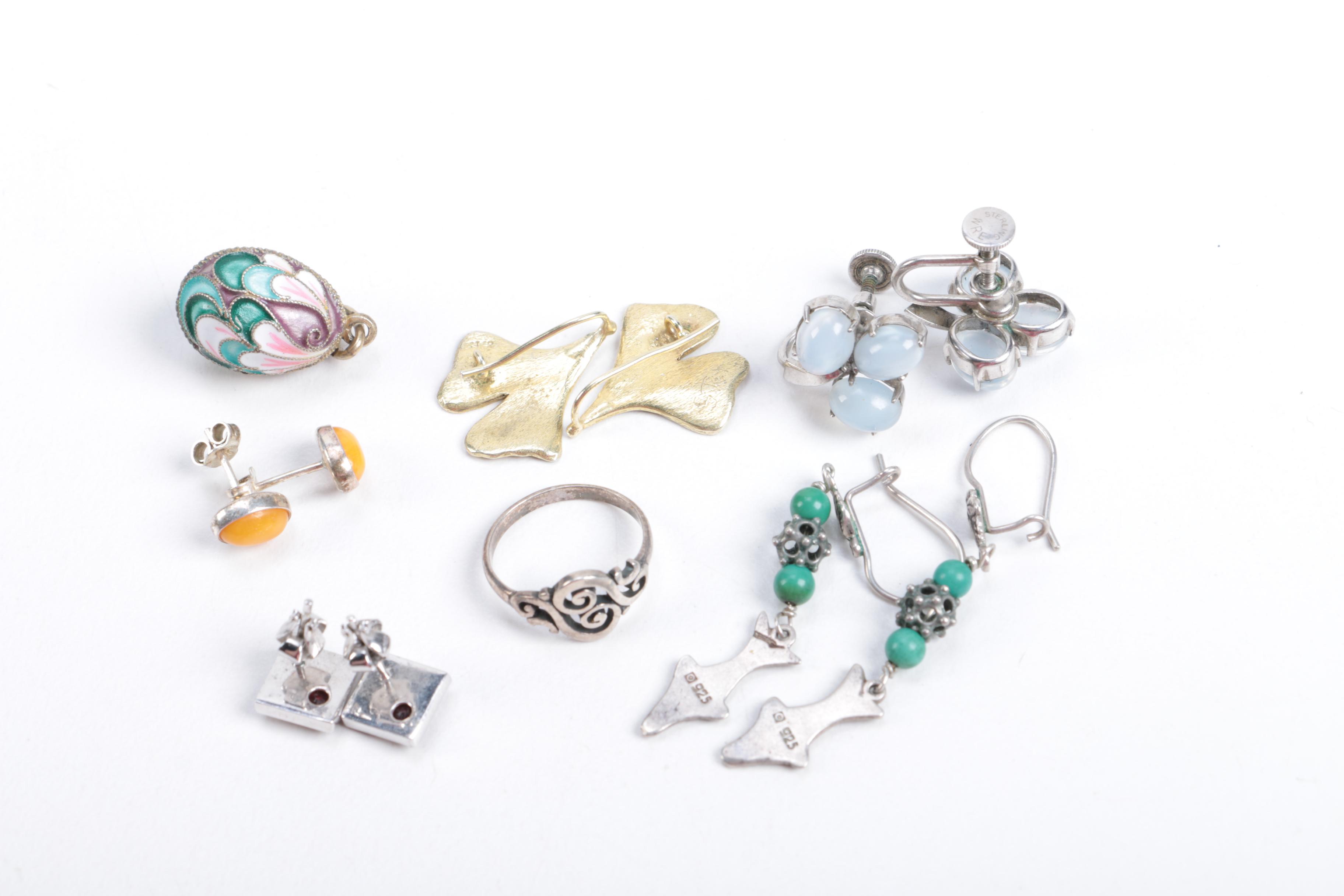 Sterling Silver Jewelry Including Gemstones