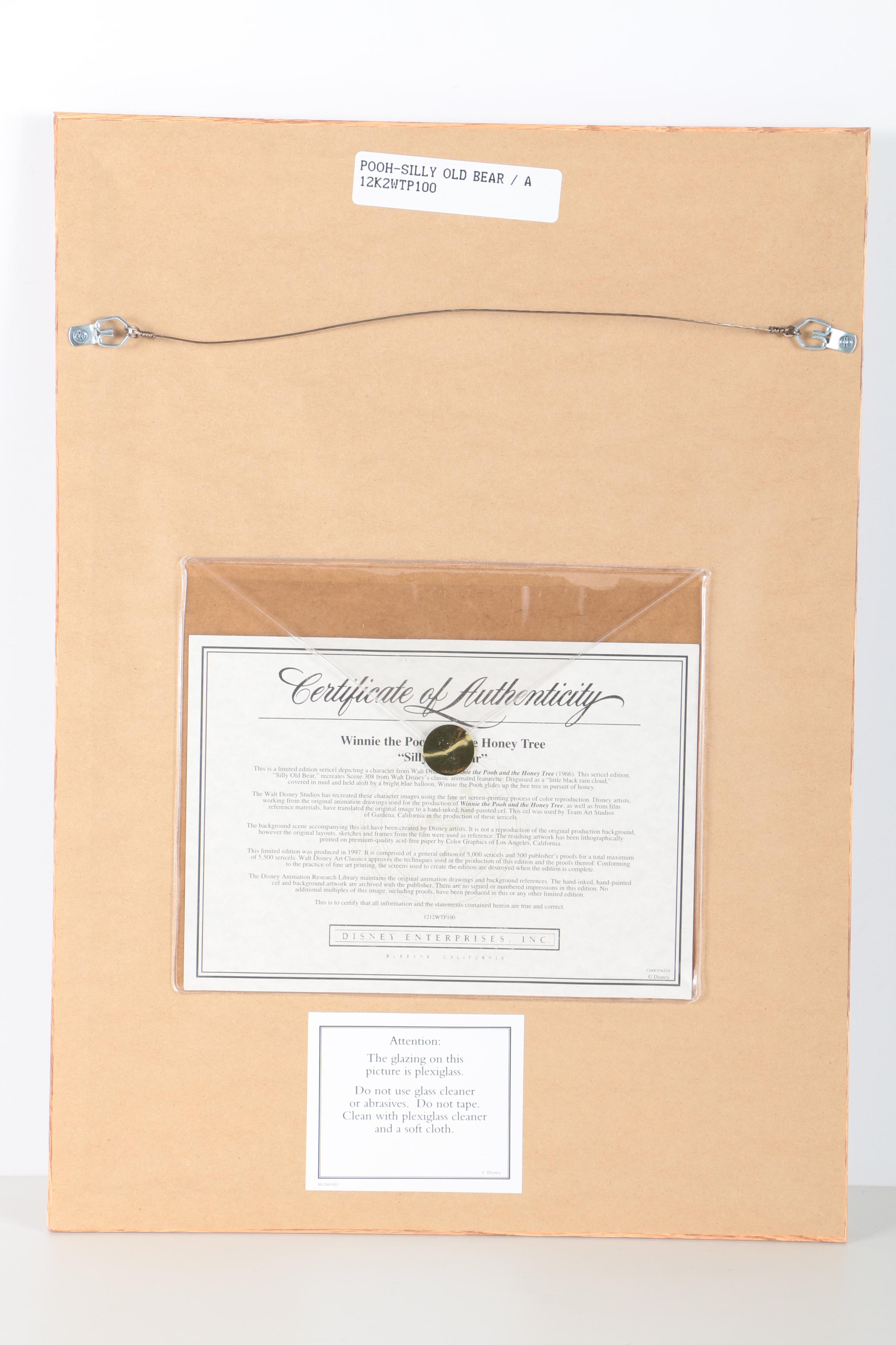 Walt Disney 1997 Limited Edition Sericel "Silly Old Bear" After "Winnie the Pooh and the Honey Tree"