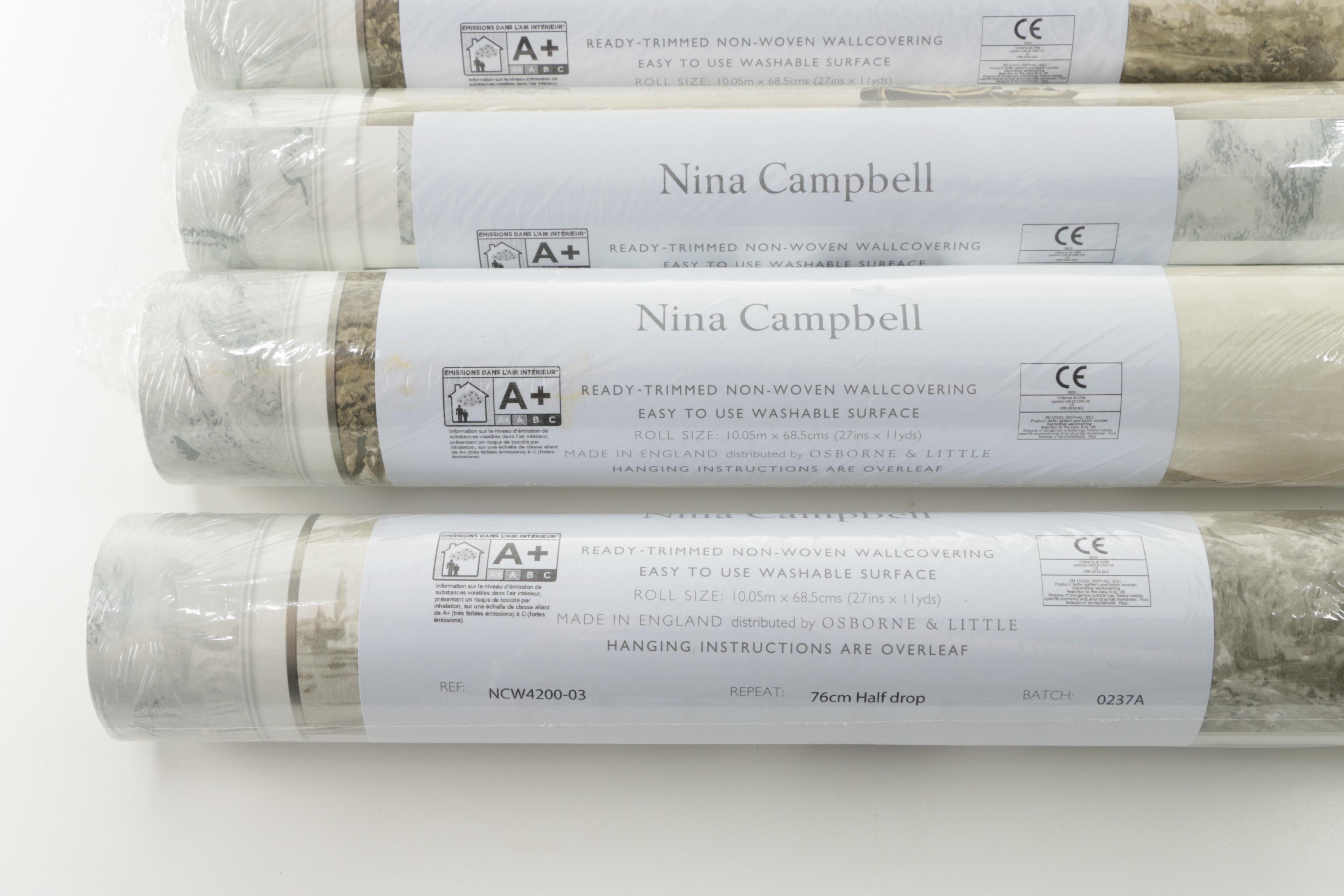 Six Rolls of Nina Campbell "Keightley's Folio" Wallpaper