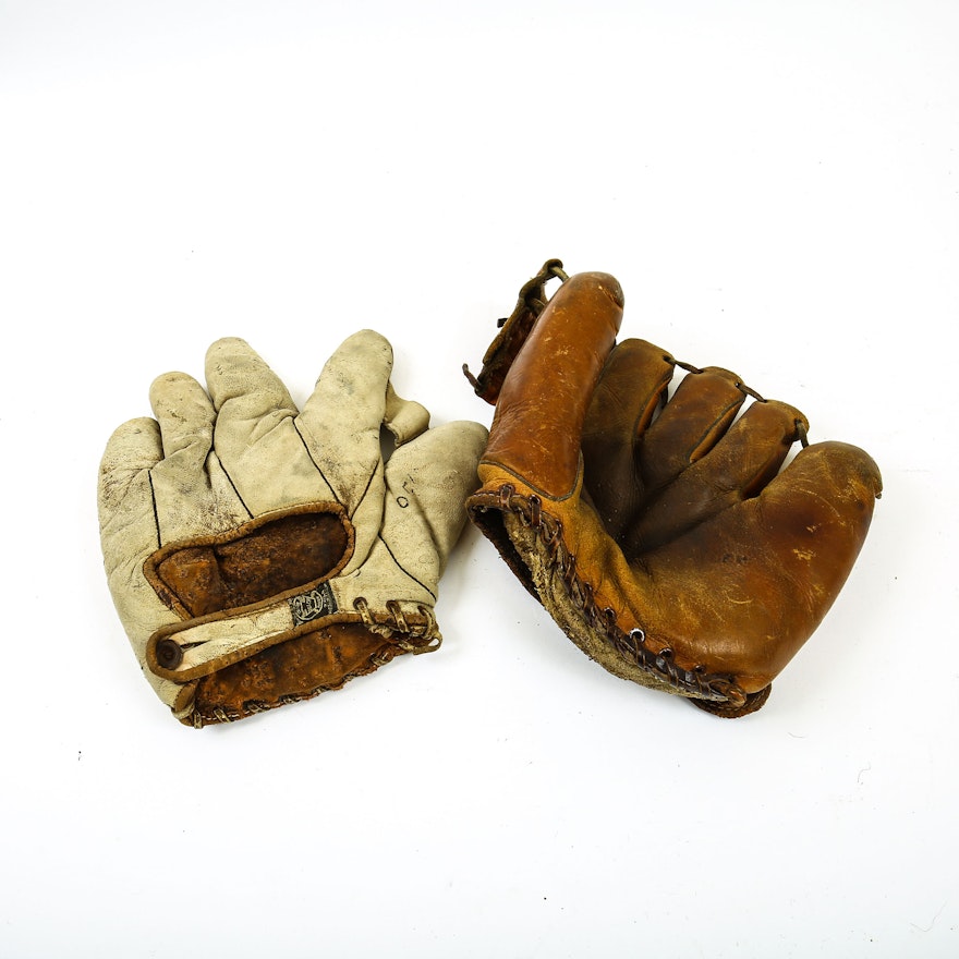 Early to Mid-Twentieth Century Baseball Mits