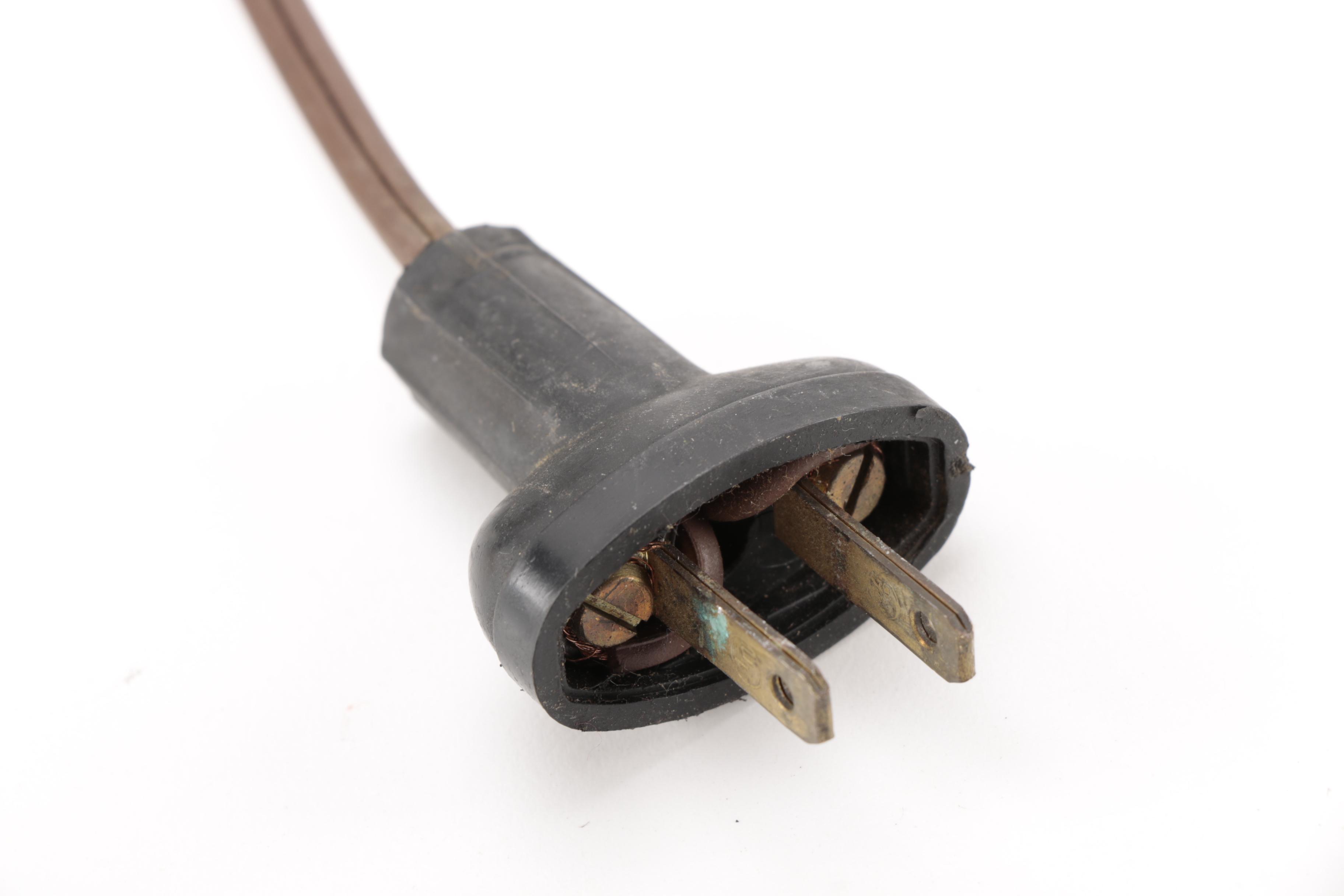 K. Kewell Signed Lattice Cut Ceramic Table Lamp