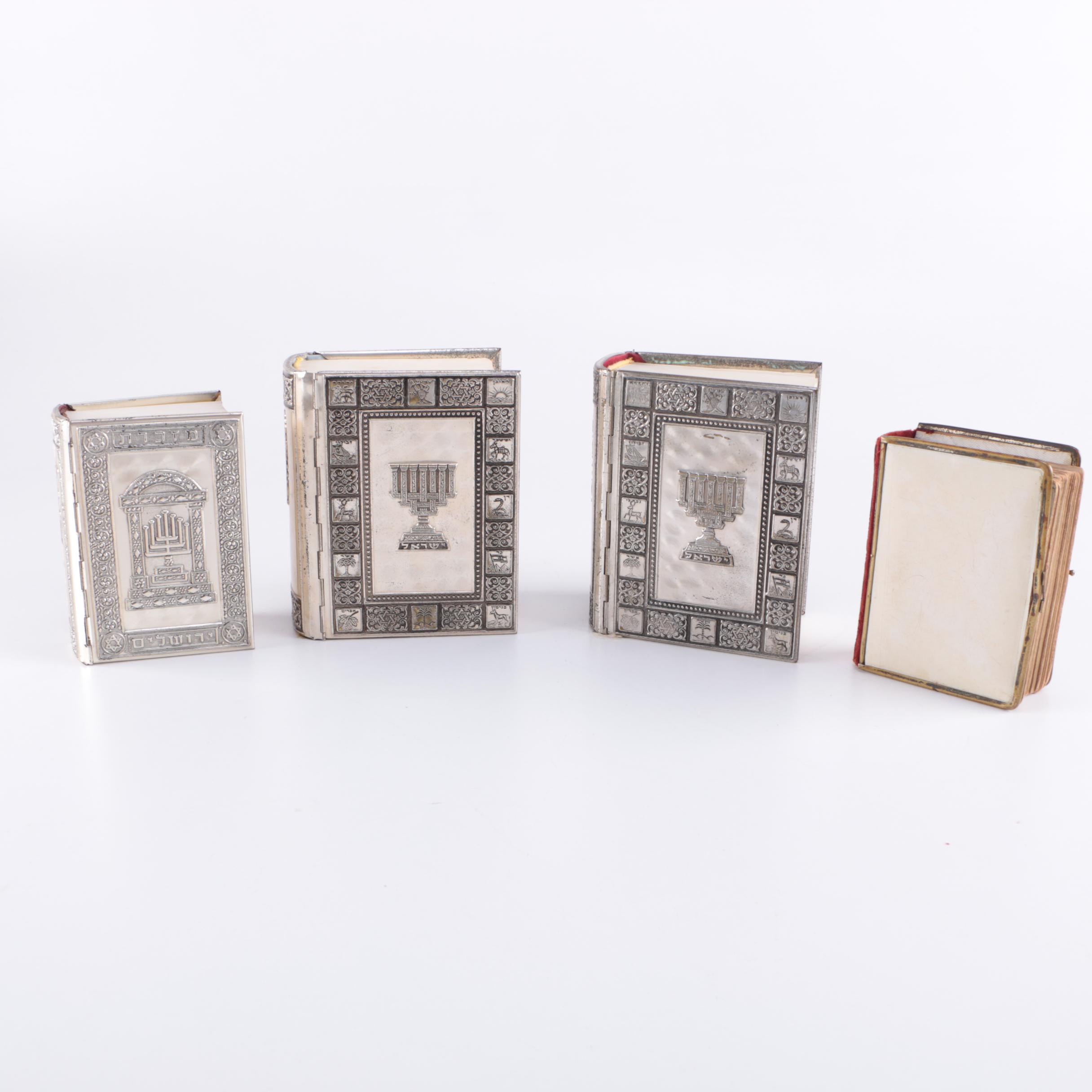 Jewish Religious Books With Brass Covers