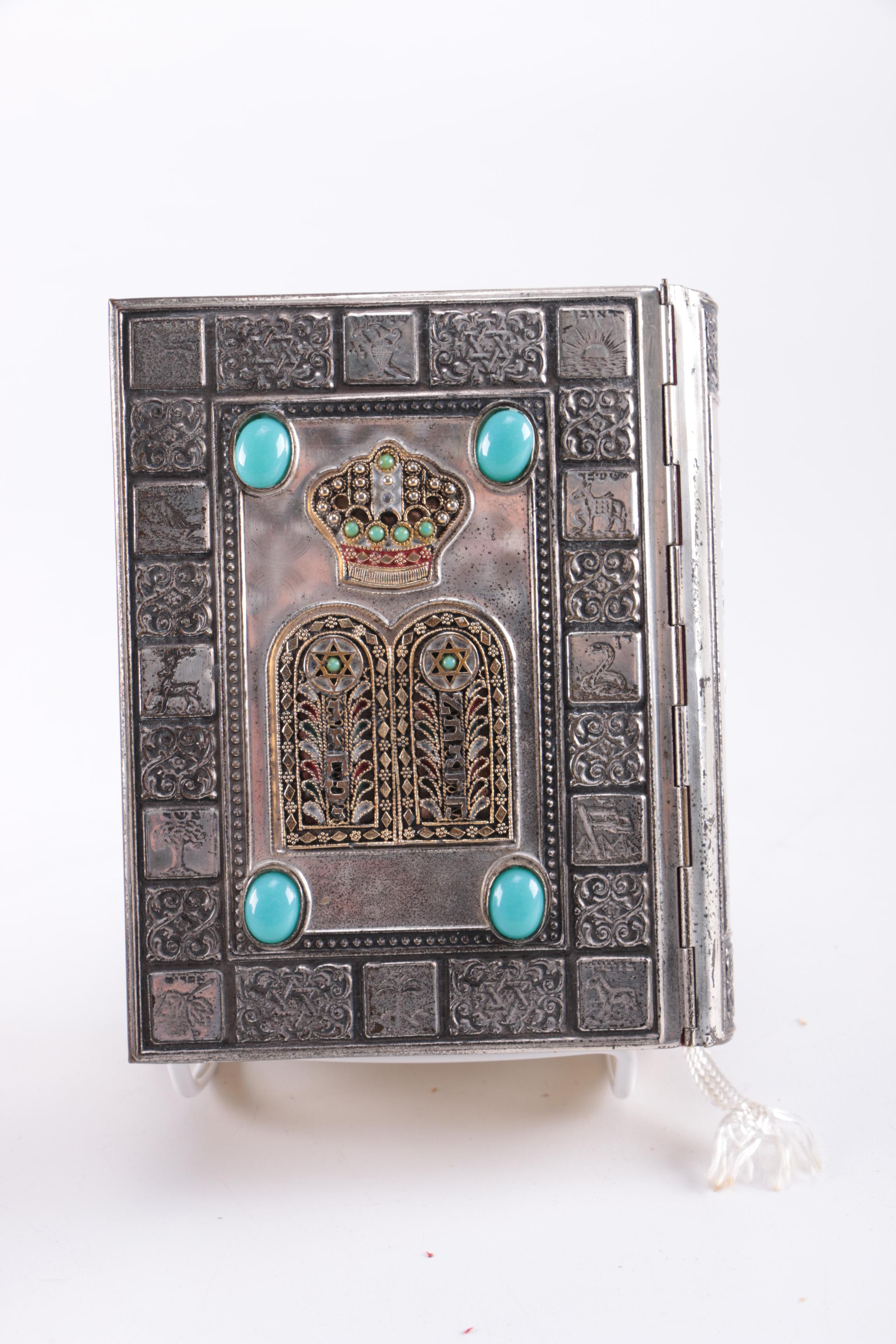 Jewish Religious Books With Brass Covers