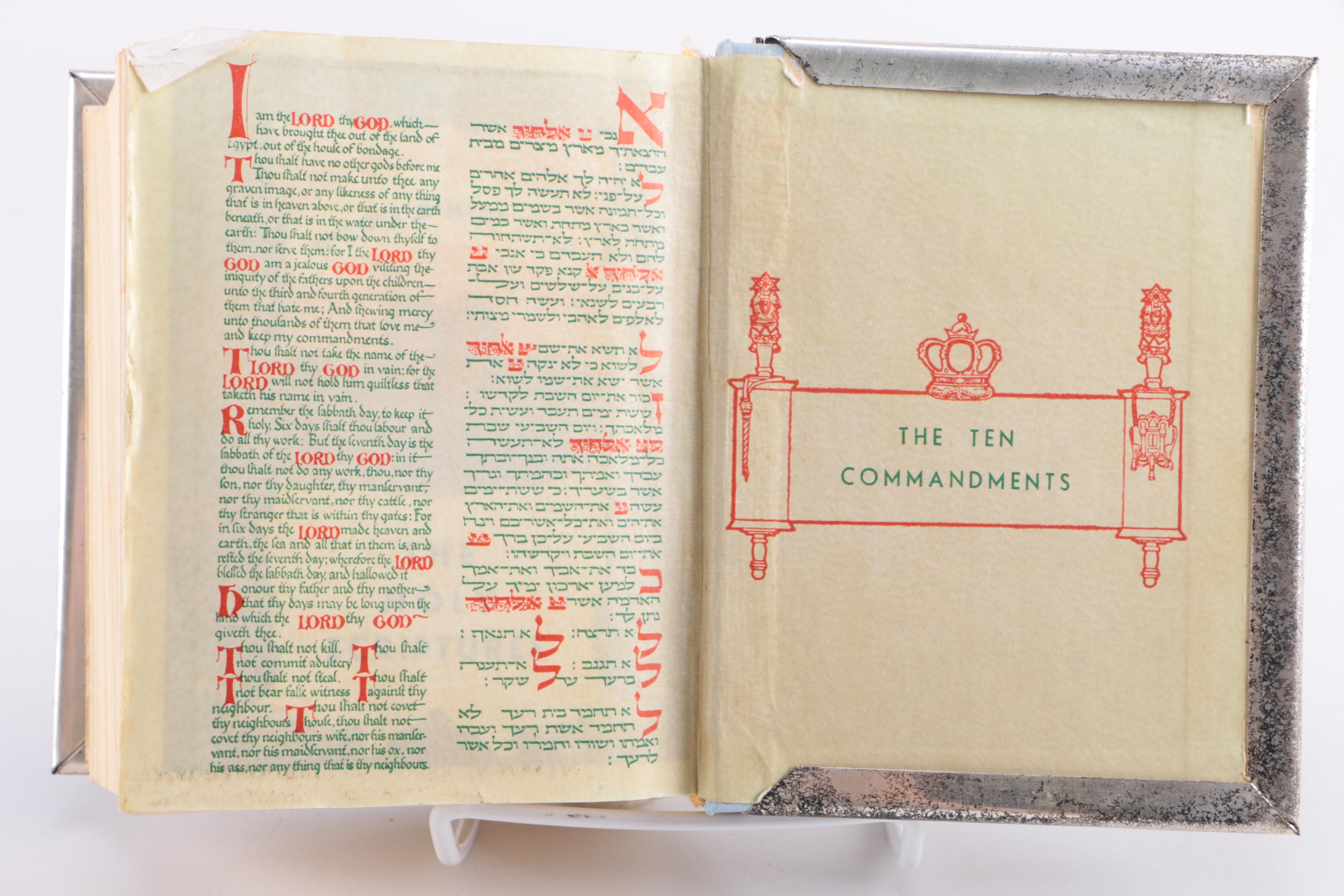 Jewish Religious Books With Brass Covers