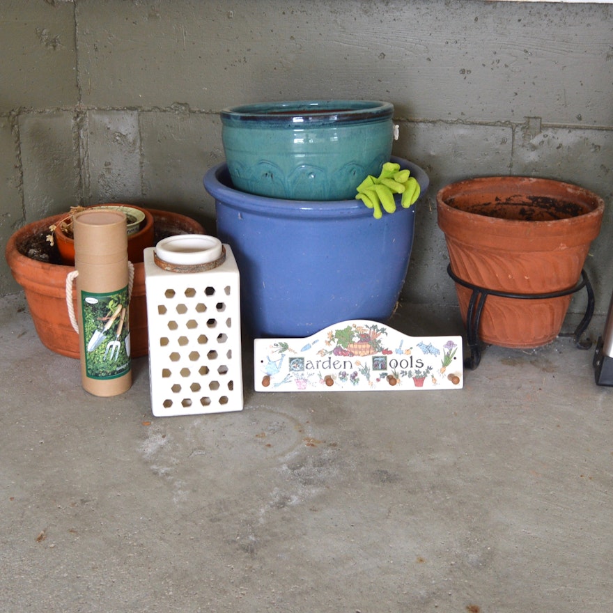 Glazed Ceramic Garden Pots and Decor