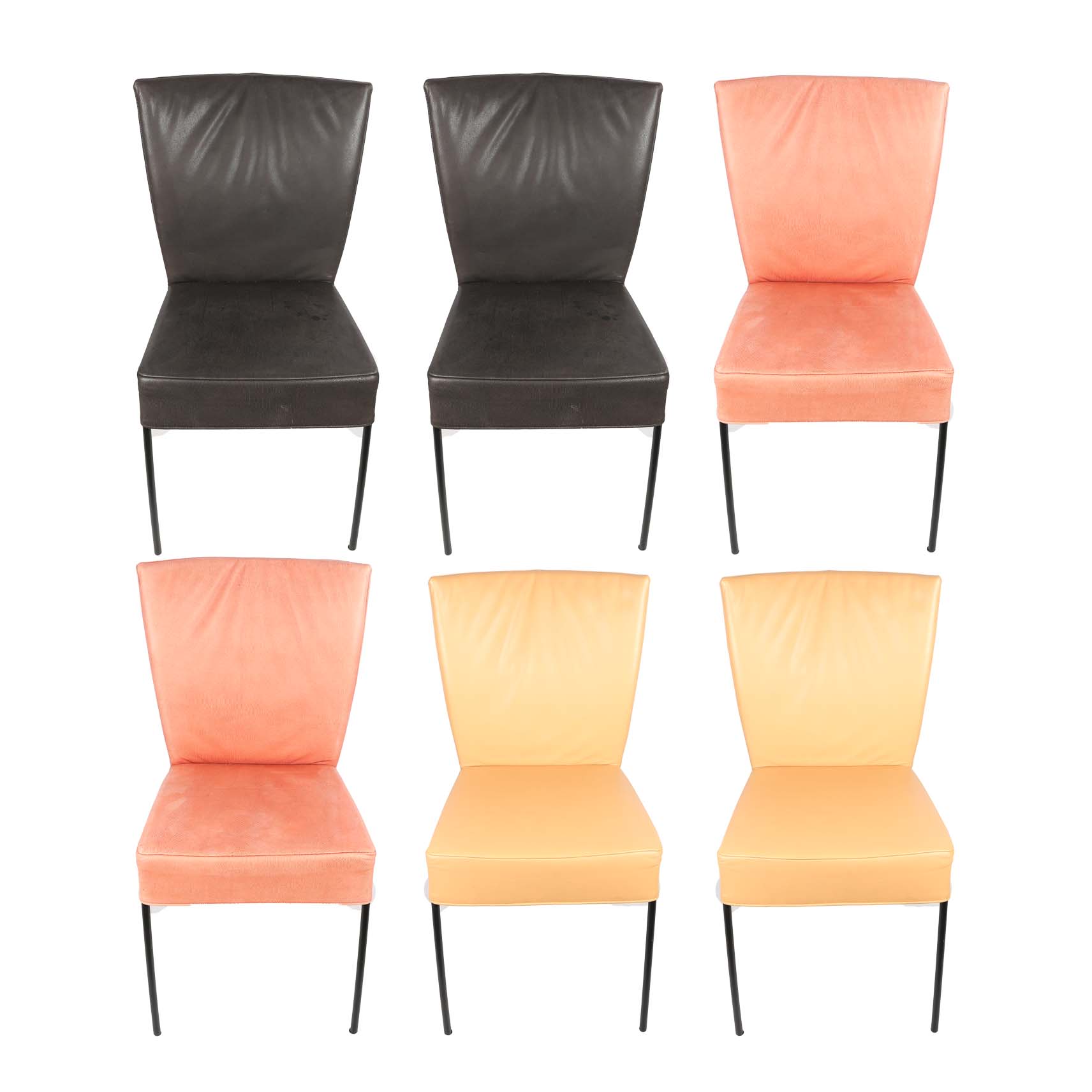 Roche Bobois Leather Dining Chairs