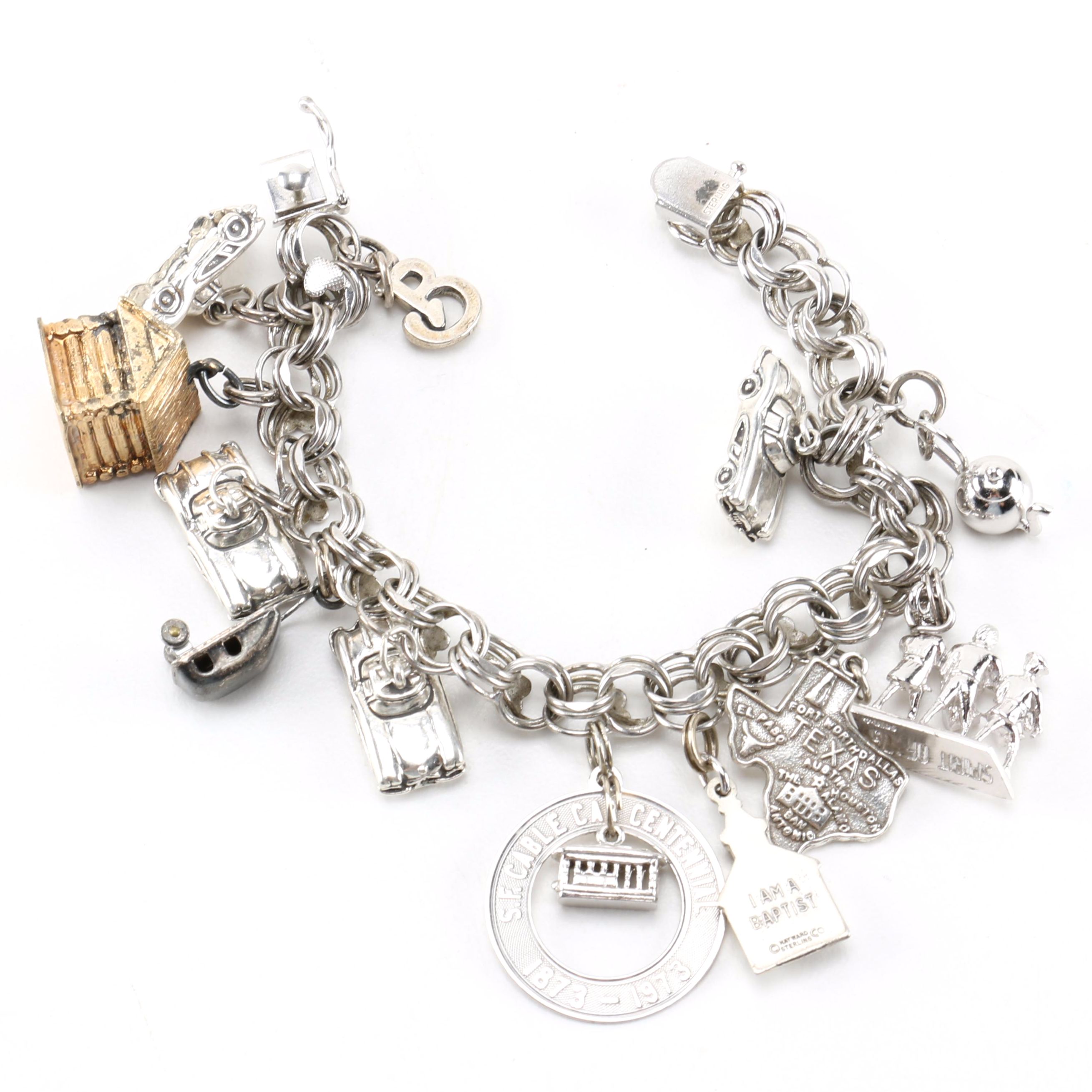 Sterling Silver Charm Bracelet