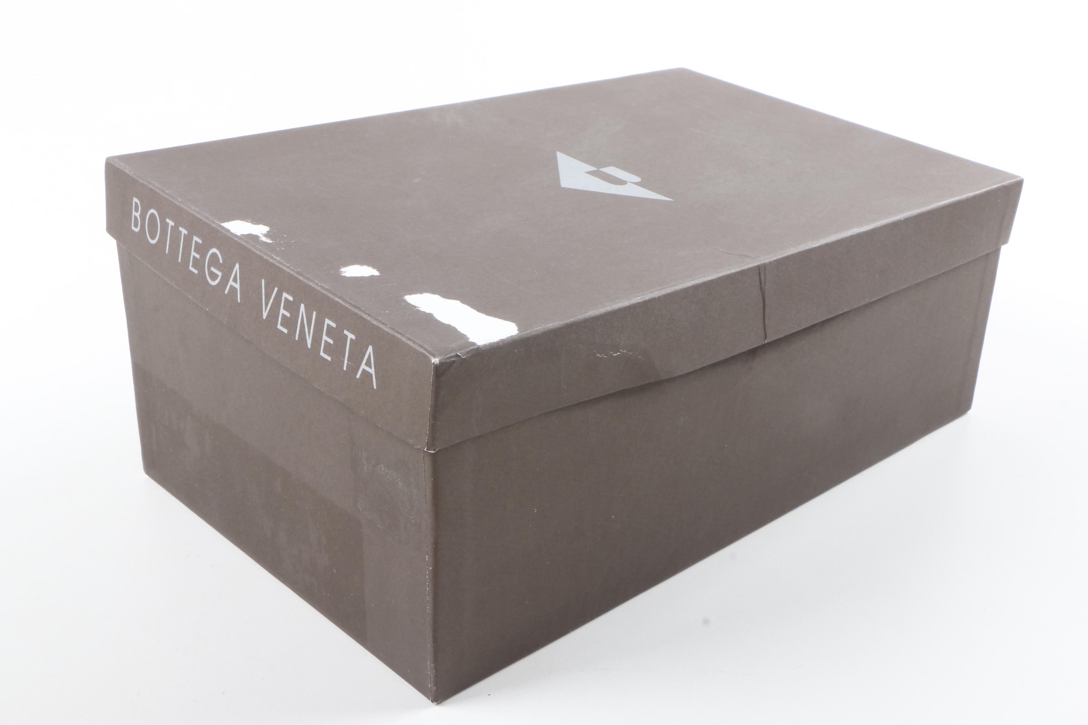 Bottega Veneta Pointed T-Strap Canvas Heels