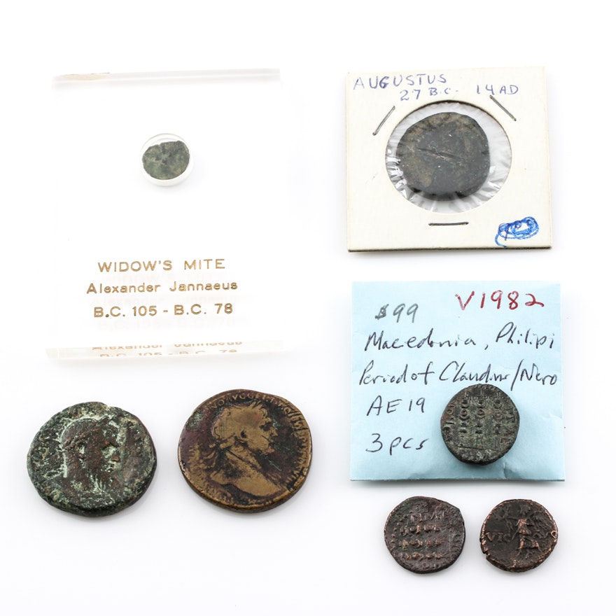 Collection of (7) Bronze and Copper Ancient Roman Coins