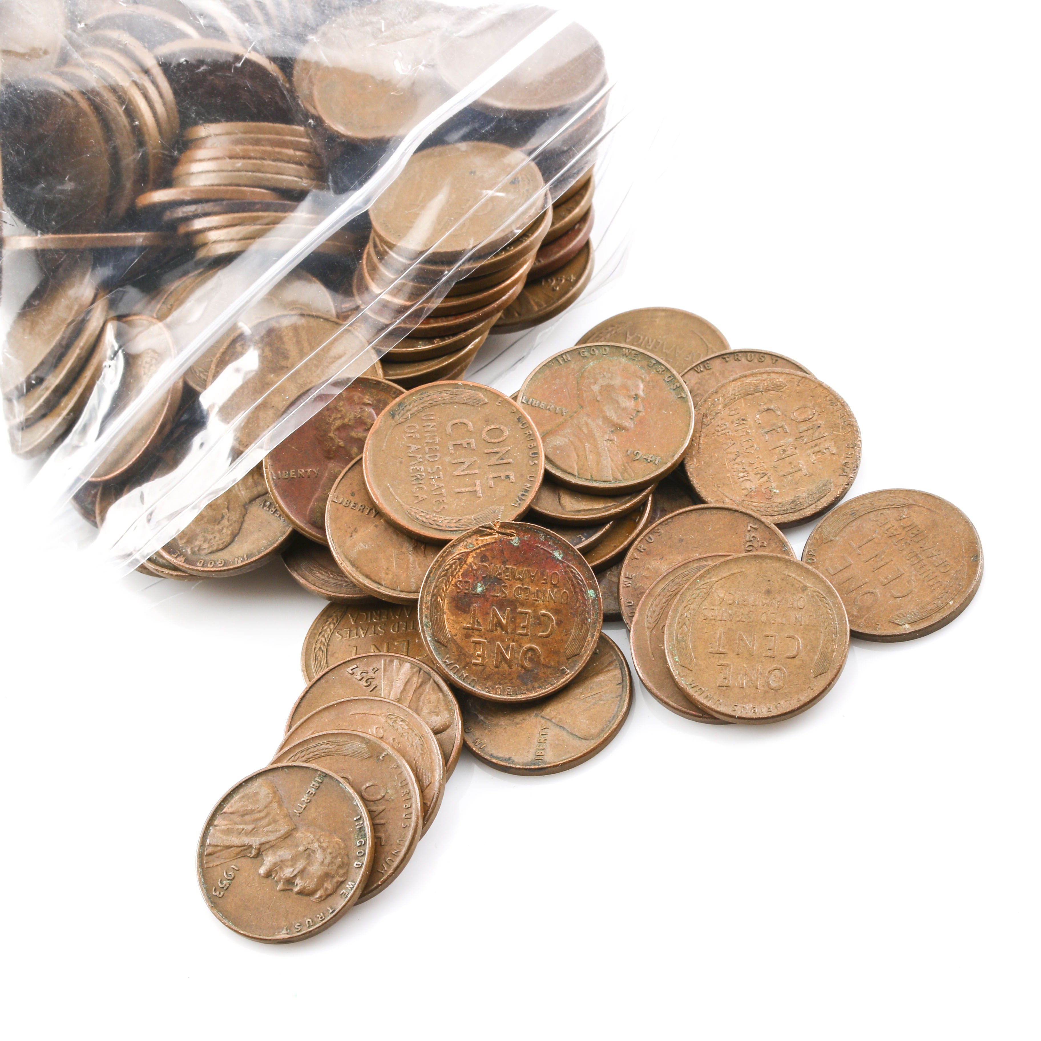 Group of Approximately 500 Lincoln Head Wheat Cents