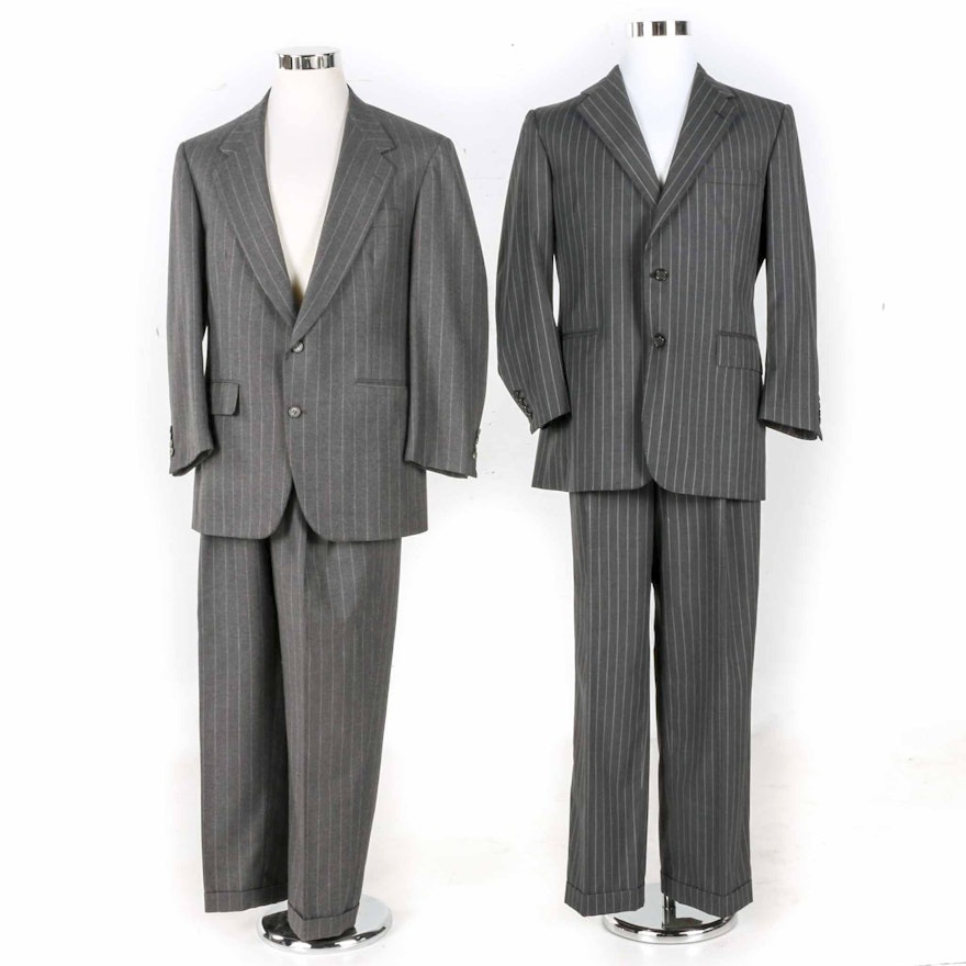 Pair of Men's Pinstripe Suits