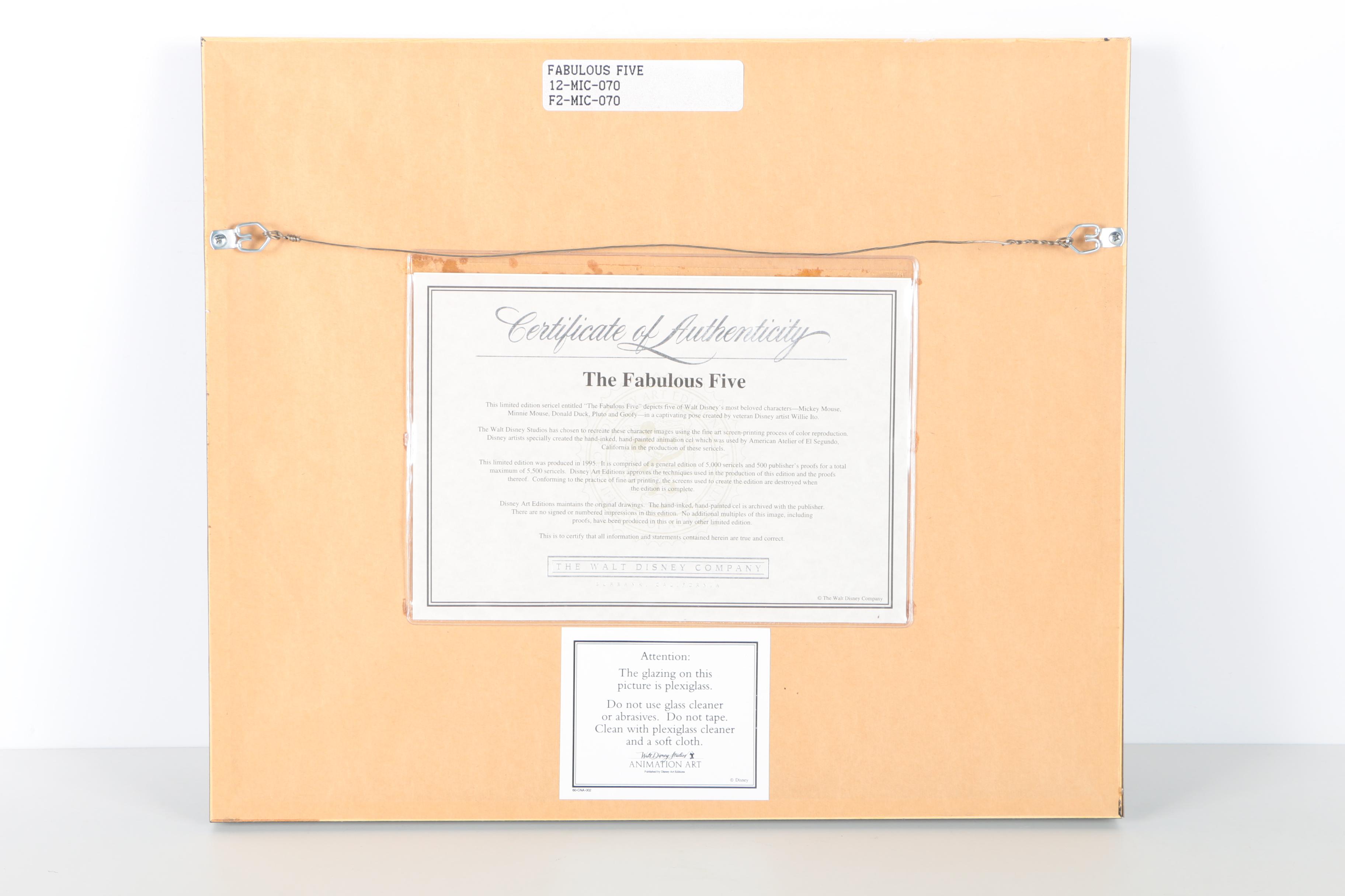 After Willie Ito Limited Edition Disney Sericel "The Fabulous Five"