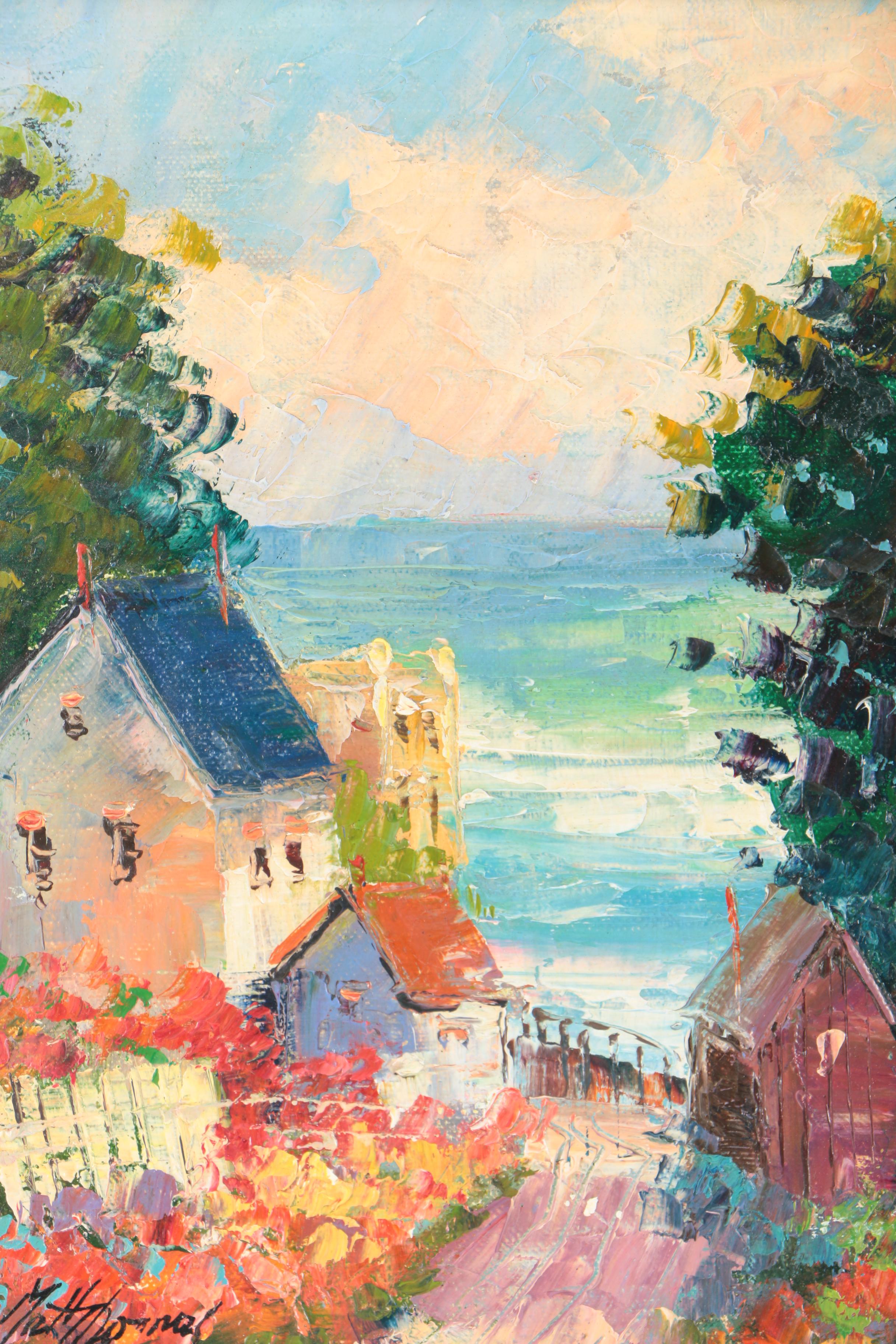 Oil Painting on Canvas of Coastal Scene