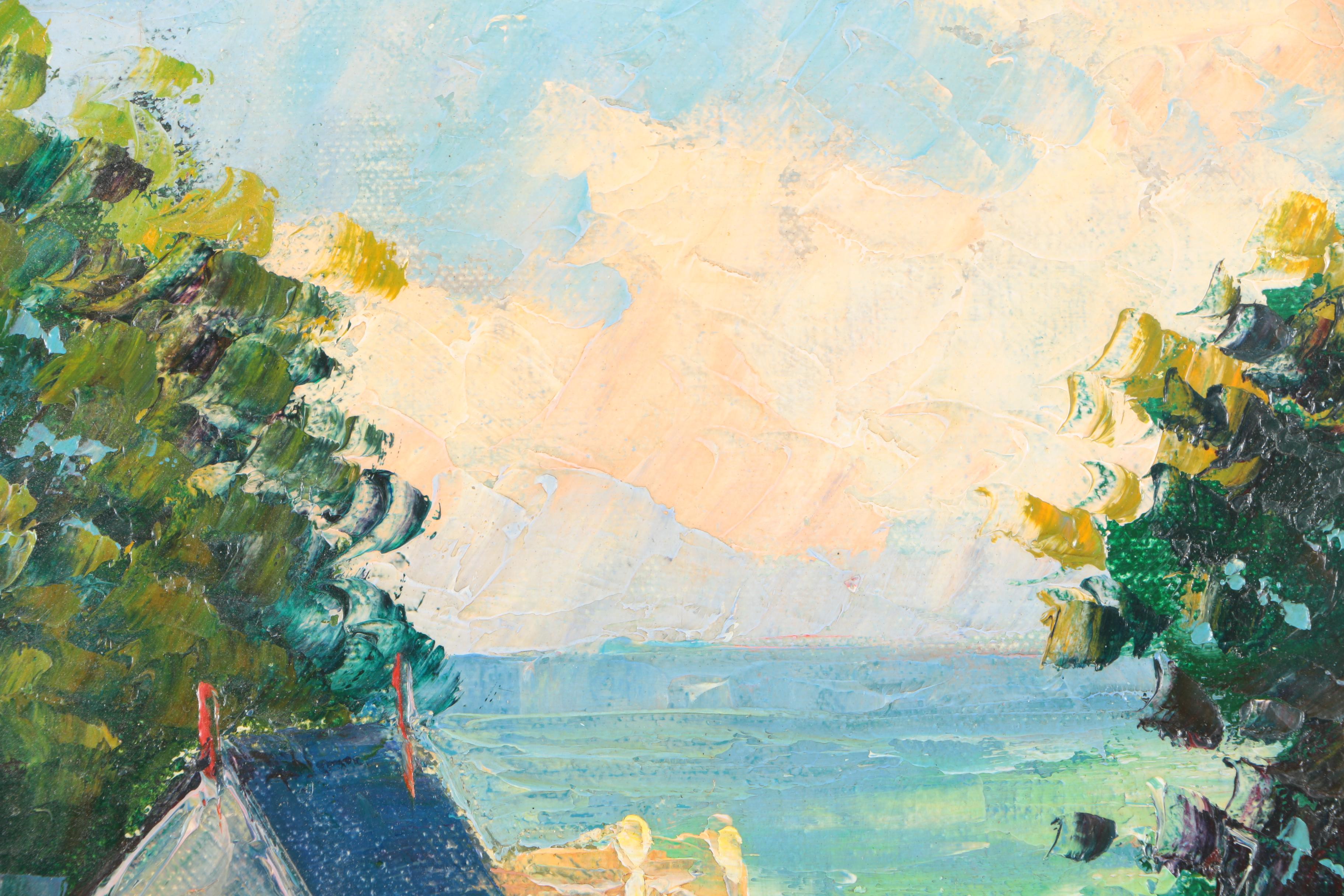 Oil Painting on Canvas of Coastal Scene