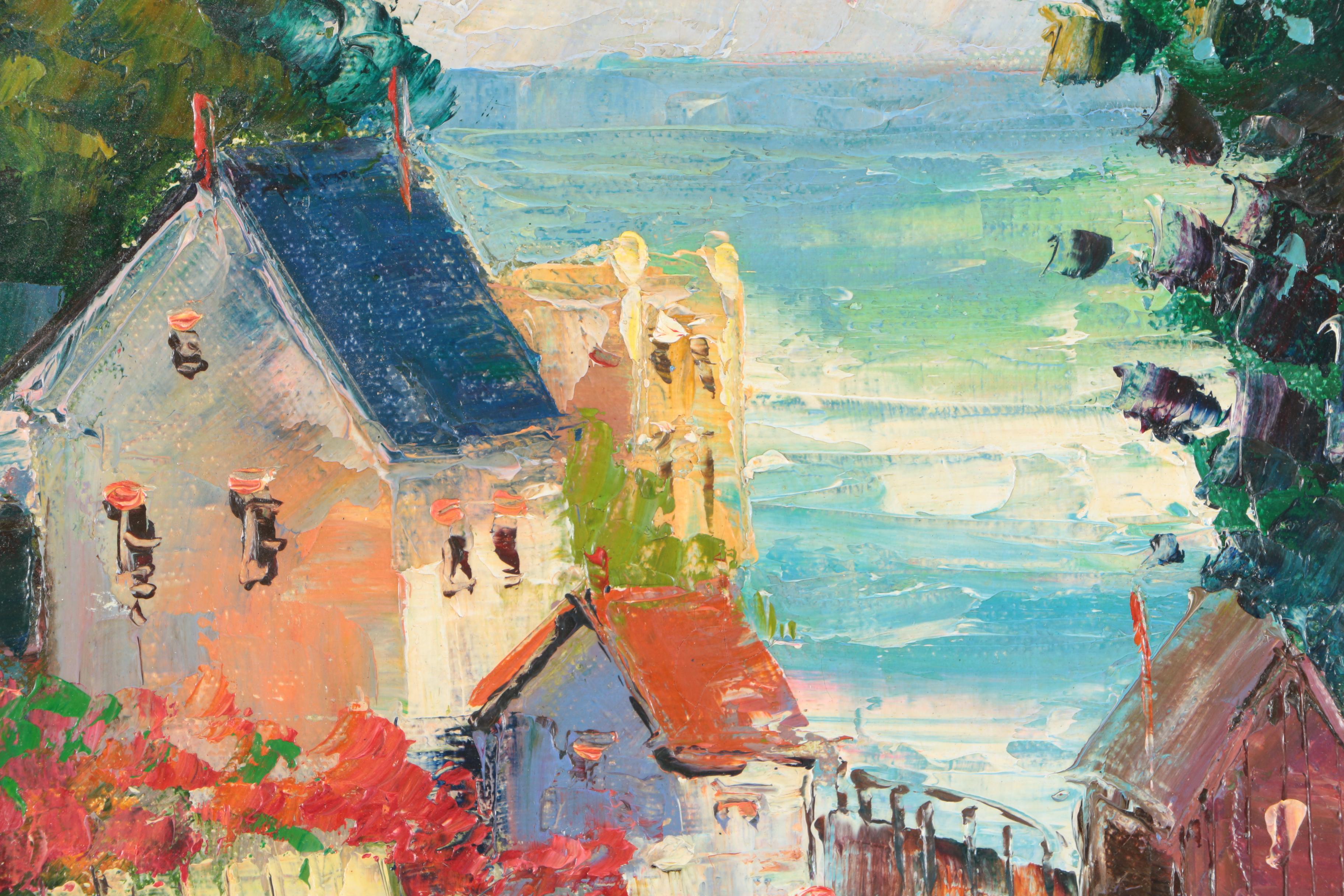 Oil Painting on Canvas of Coastal Scene