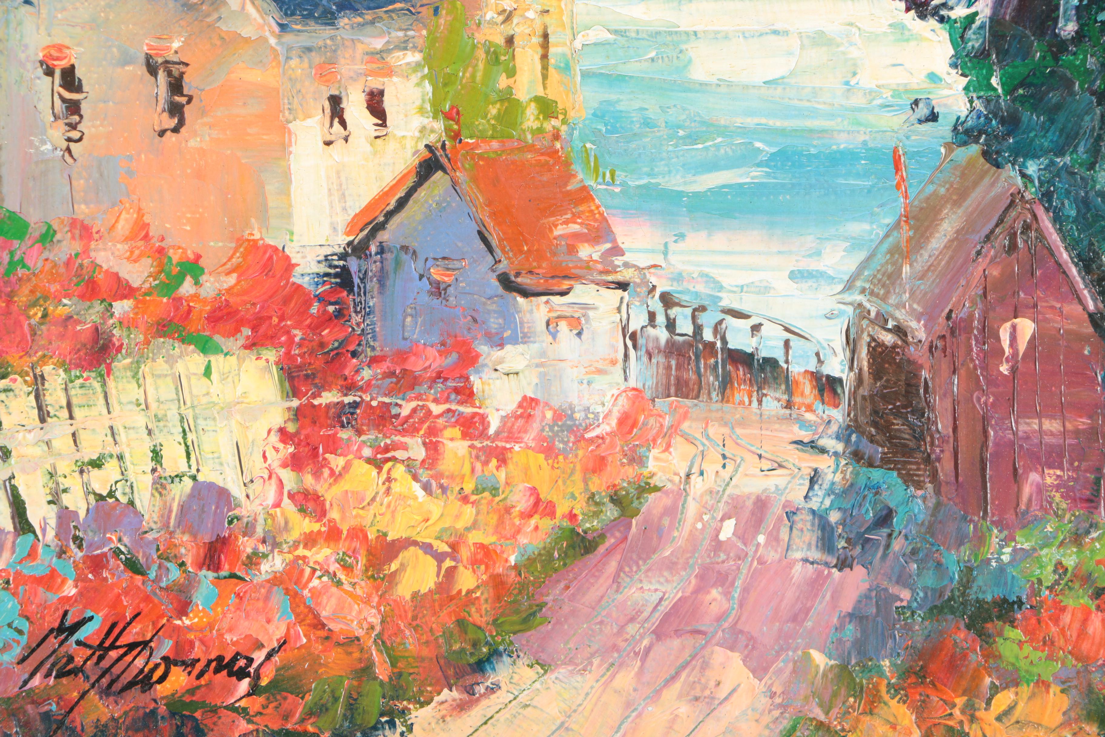 Oil Painting on Canvas of Coastal Scene