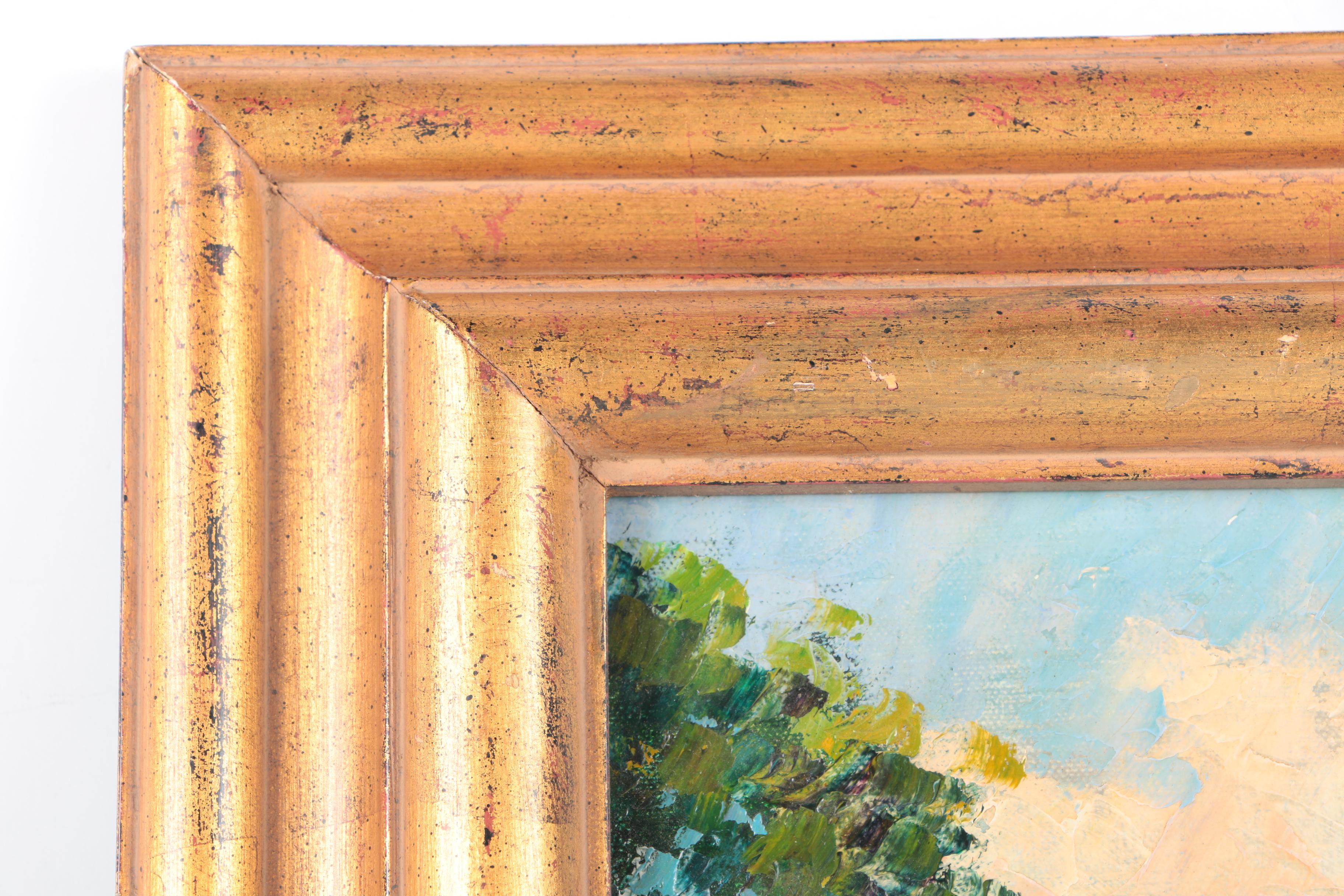 Oil Painting on Canvas of Coastal Scene