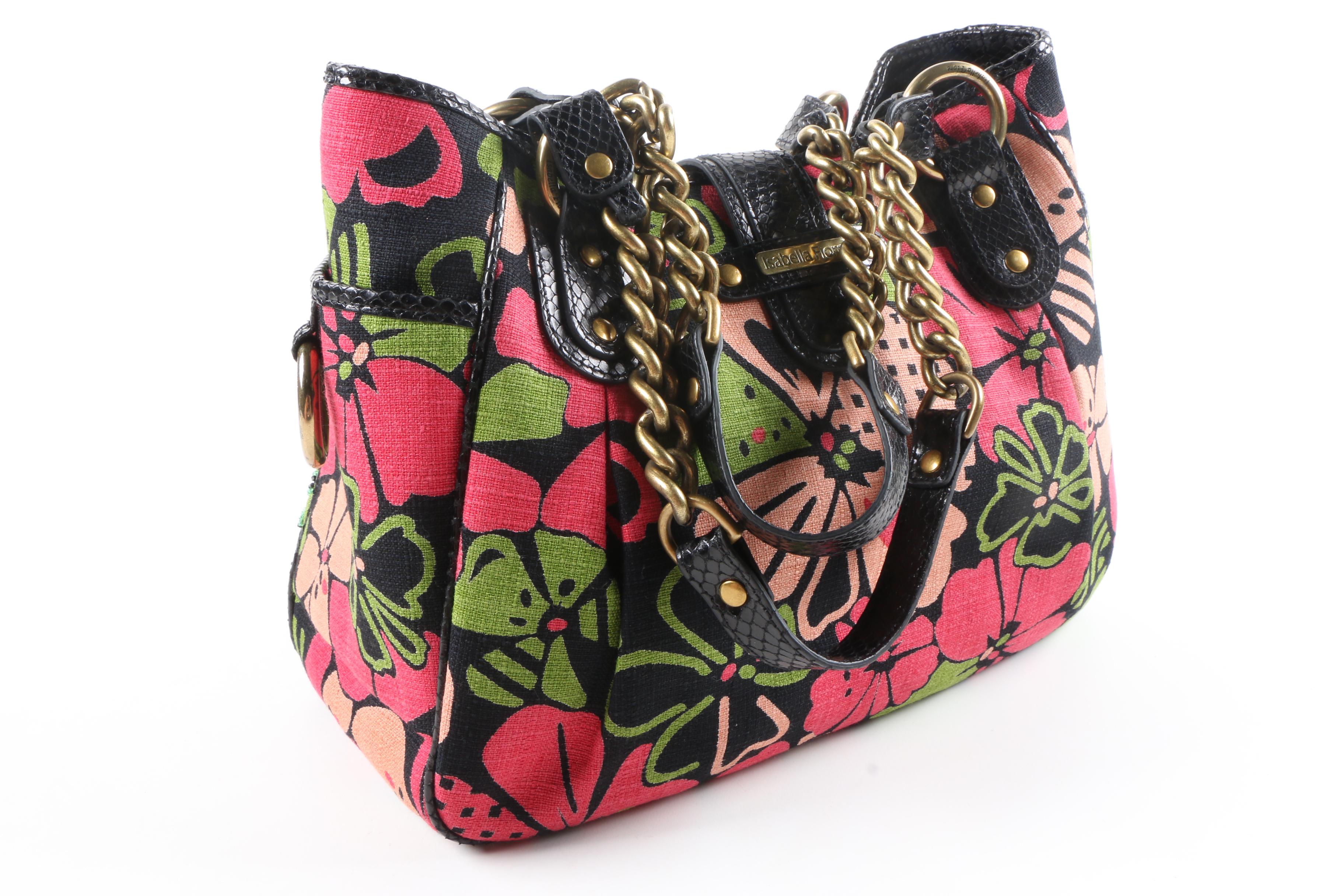 Isabella Fiore Flower-Shower Emma Tote with Snakeskin Accents