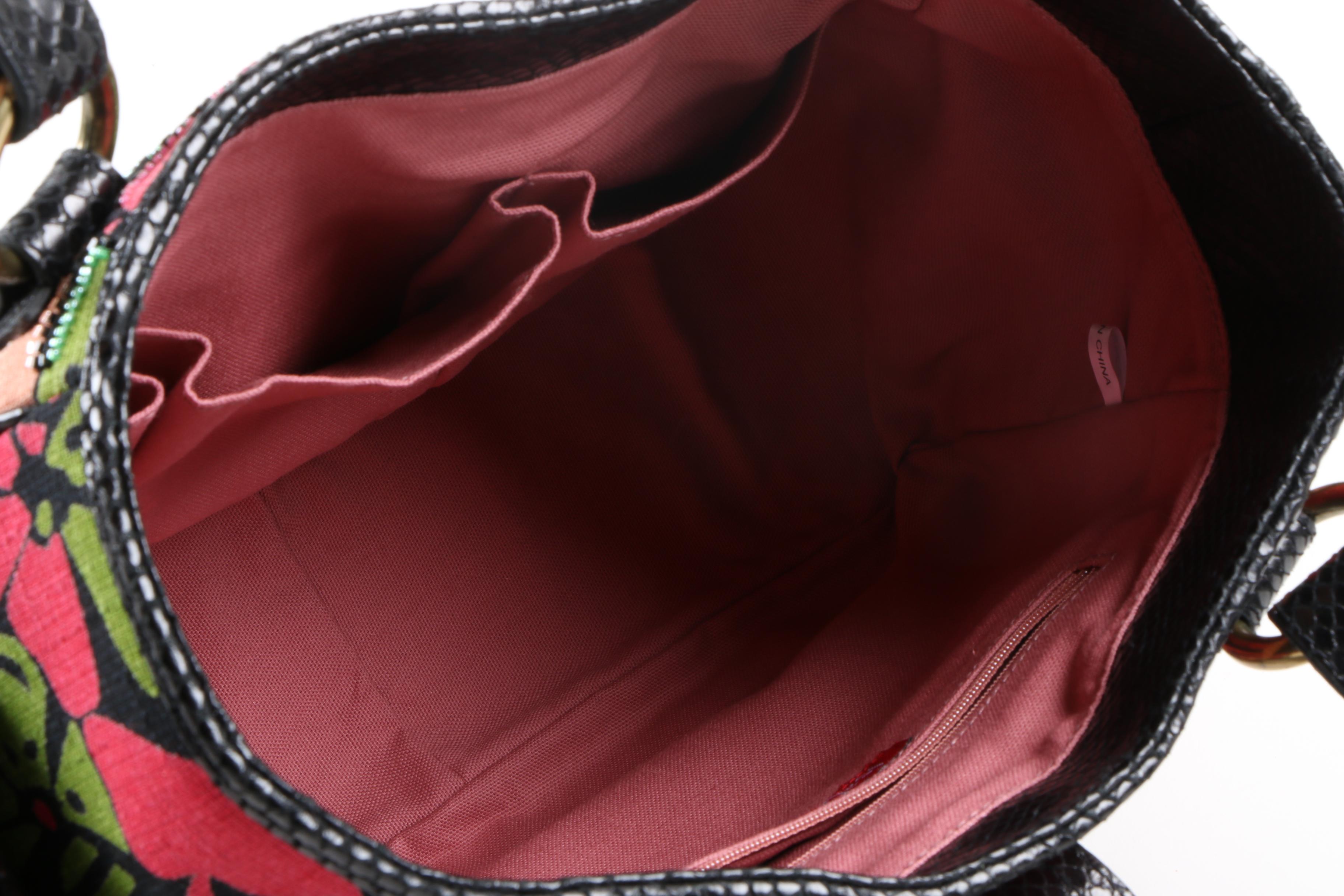 Isabella Fiore Flower-Shower Emma Tote with Snakeskin Accents