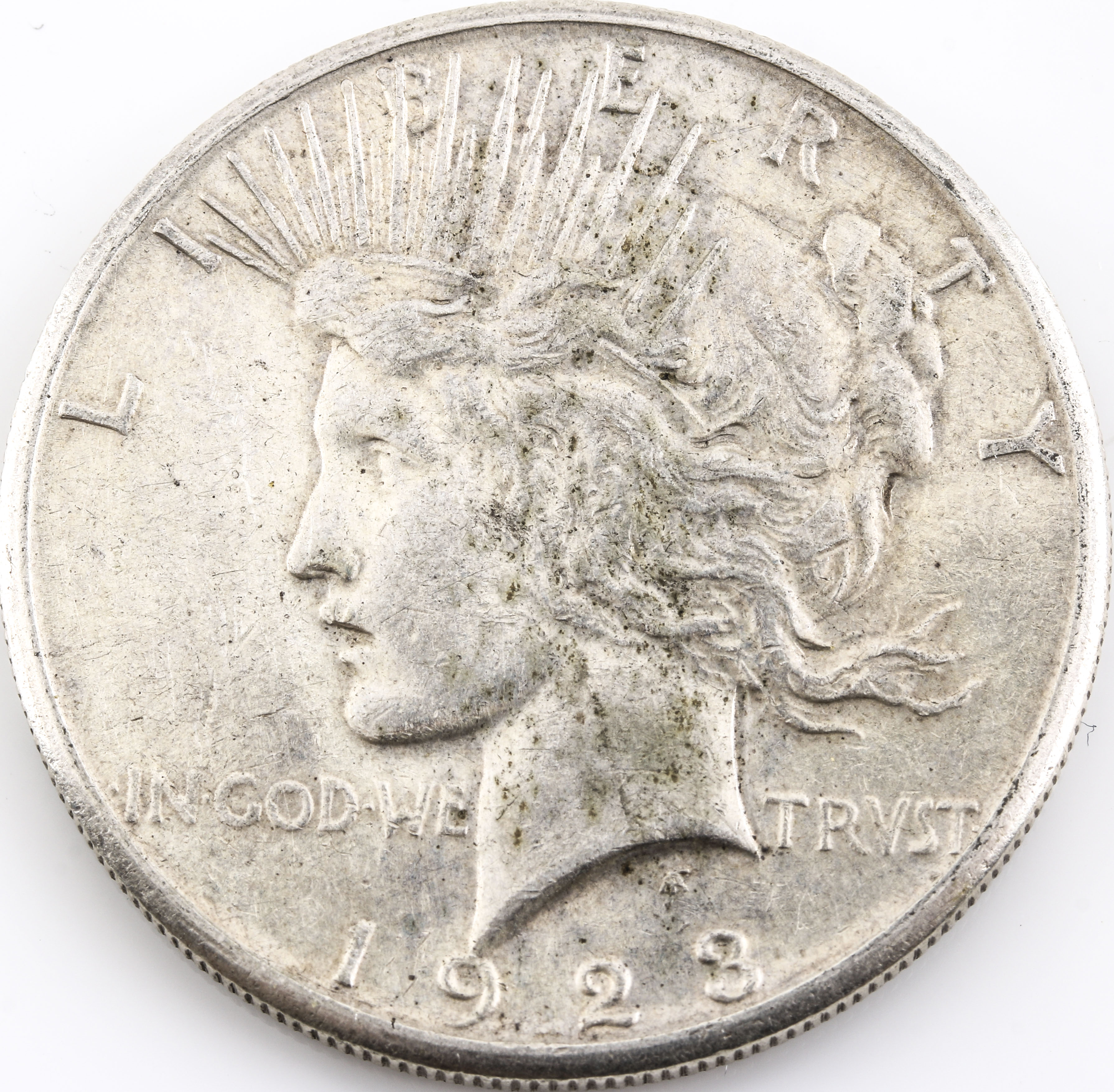 Group of Five Silver Peace Dollars