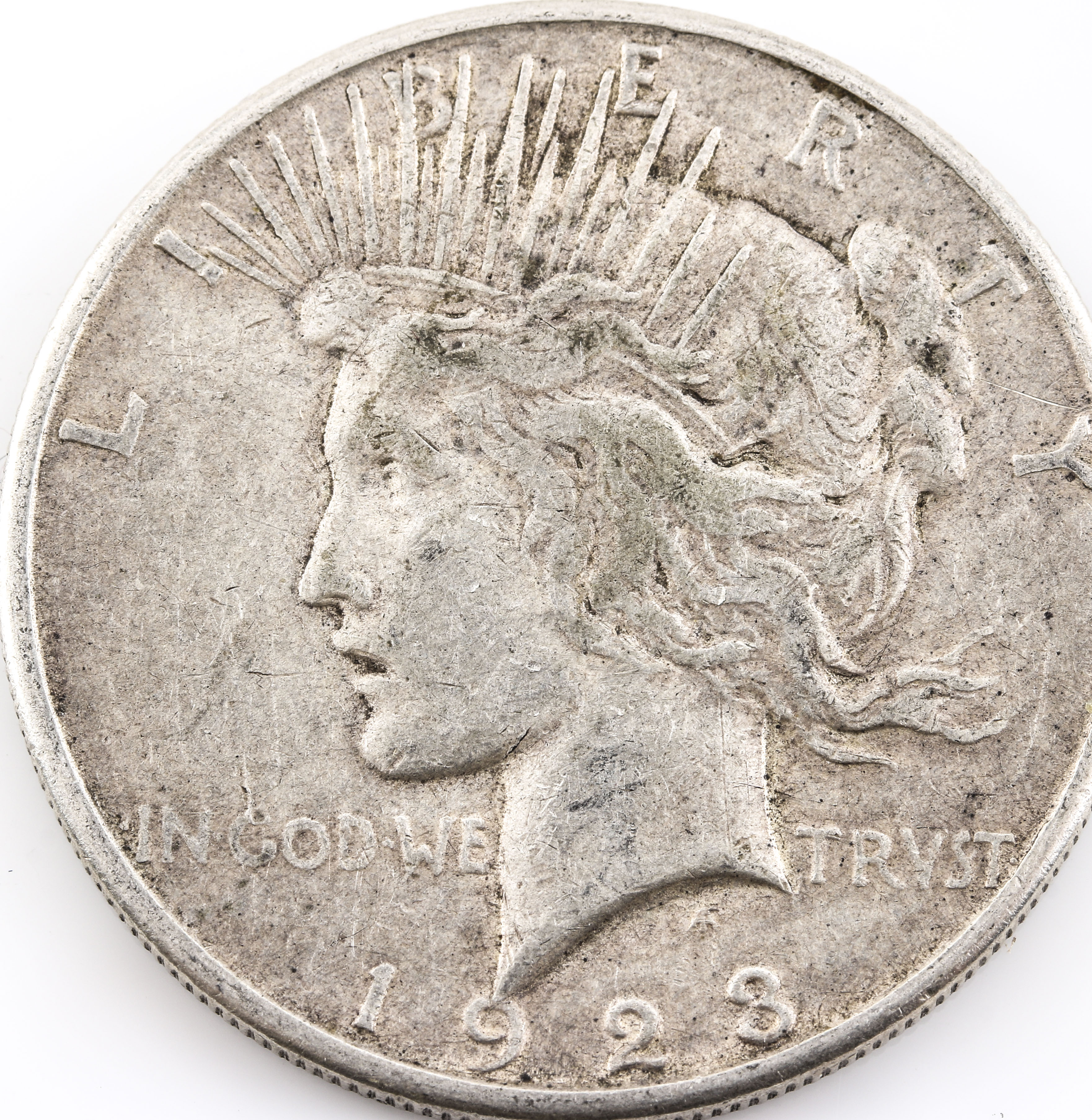 Group of Five Silver Peace Dollars