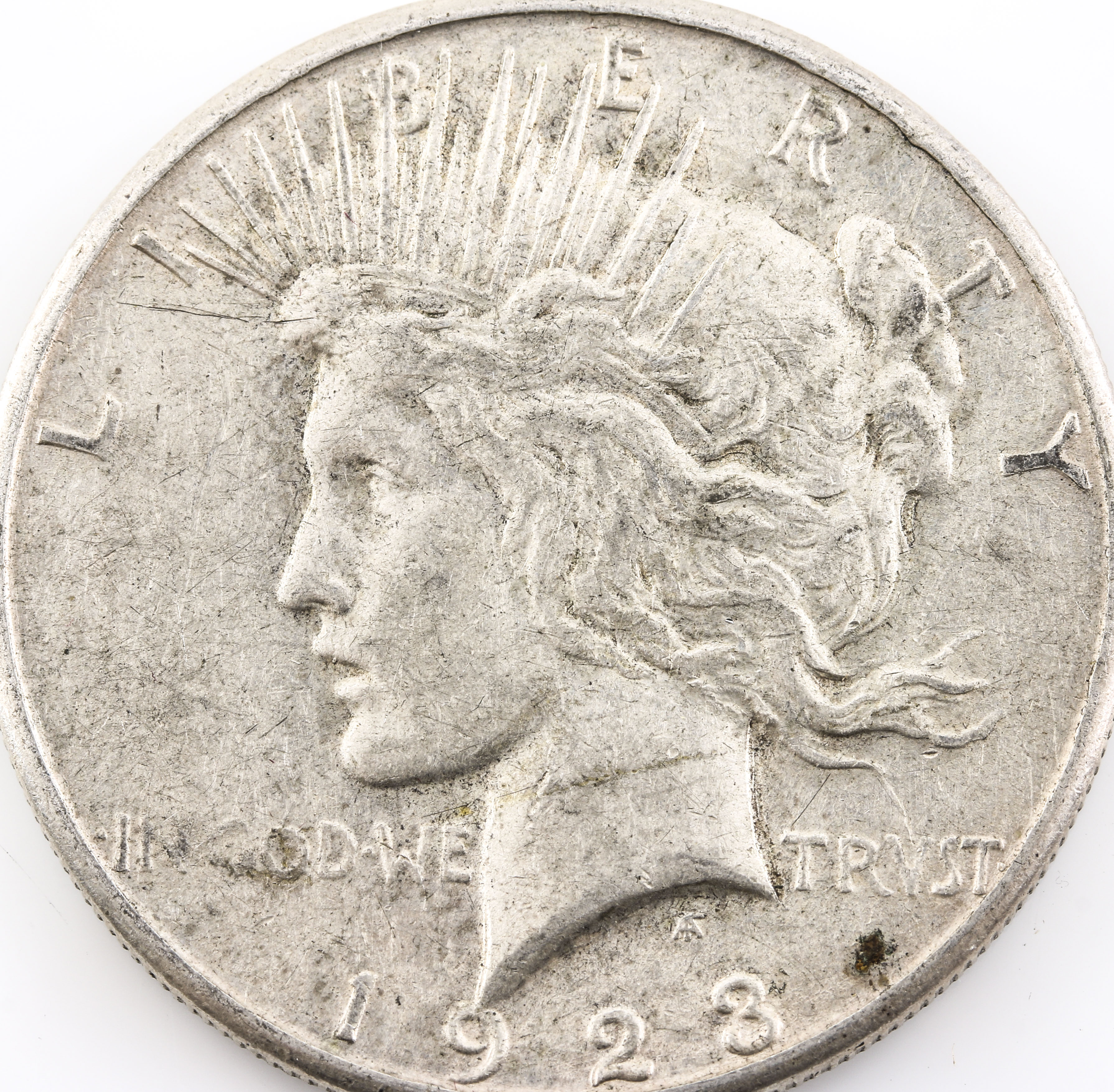 Group of Five Silver Peace Dollars
