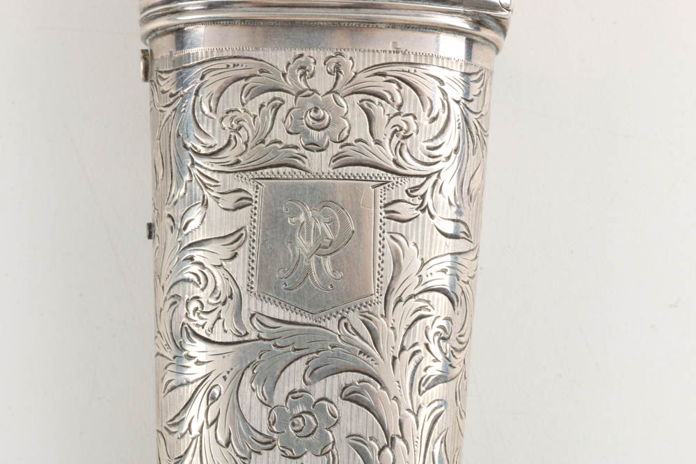 Circa 1833 Joseph Willmore Sterling Silver Perfume Flask